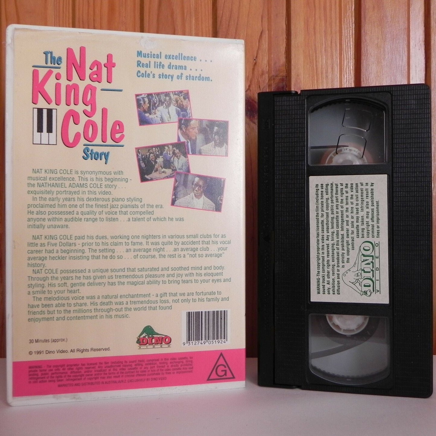 The Nat King Cole Story - Large Box - Dino Video - Musical - Drama - Pal VHS-