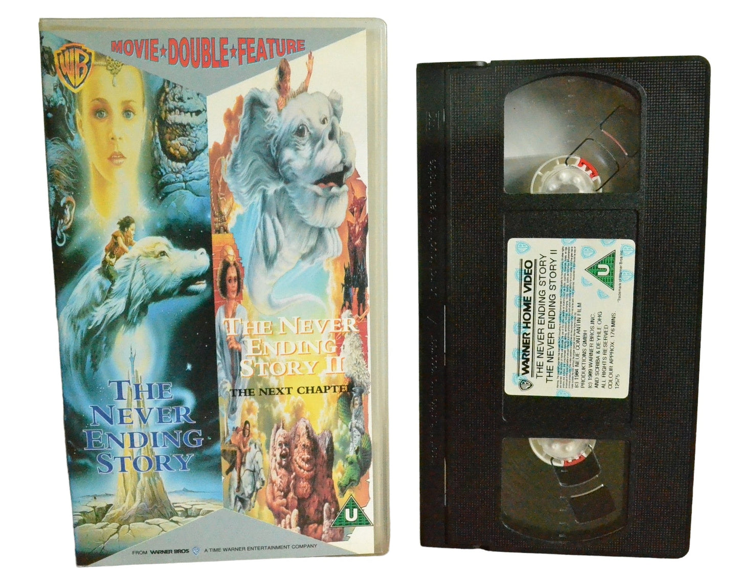 The Never Ending Story / The Never Ending Story 2 - Noah Hathaway - Warner Home Video - PES12575 - Children - Pal - VHS-