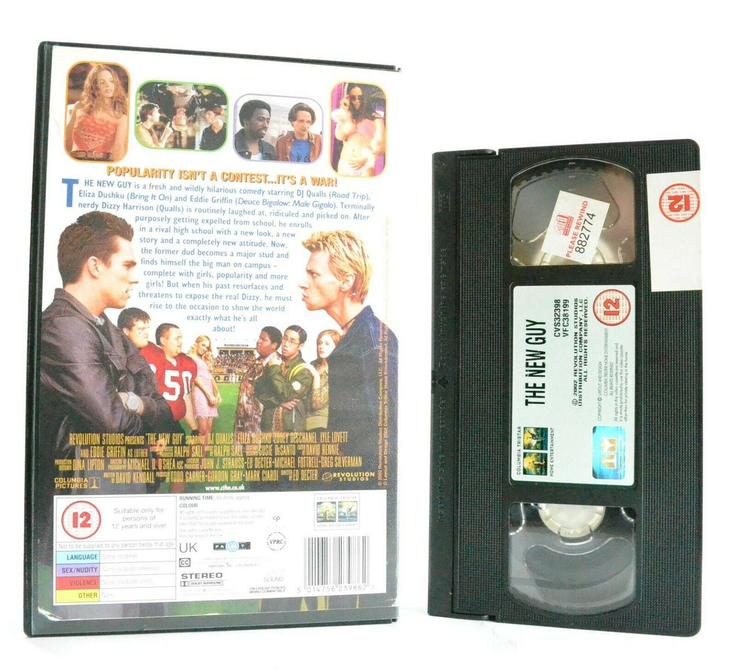 The New Guy - Teen Comedy - Large Box - Ex-Rental - High School Loser - Pal VHS-