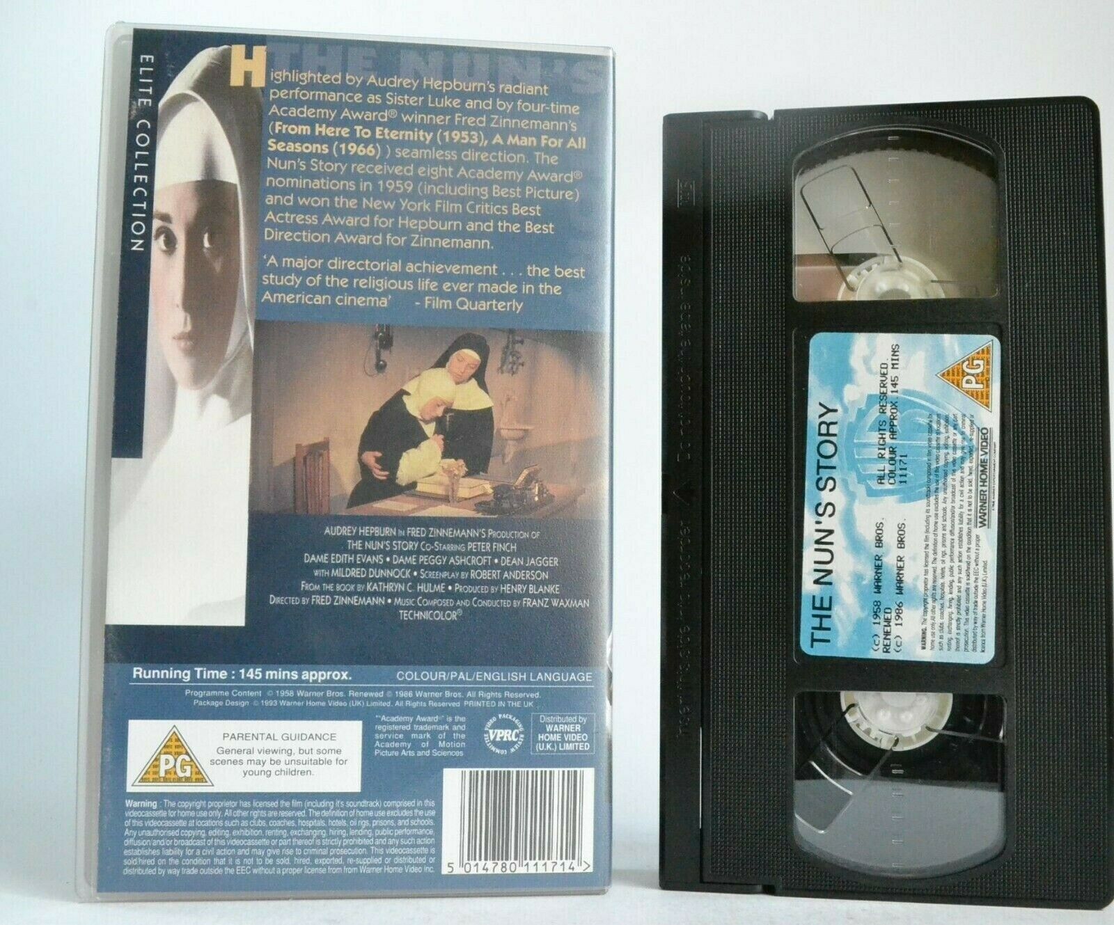 The Nun's Story: Elite Collection - Religious Drama - Audrey Hepburn - Pal VHS-