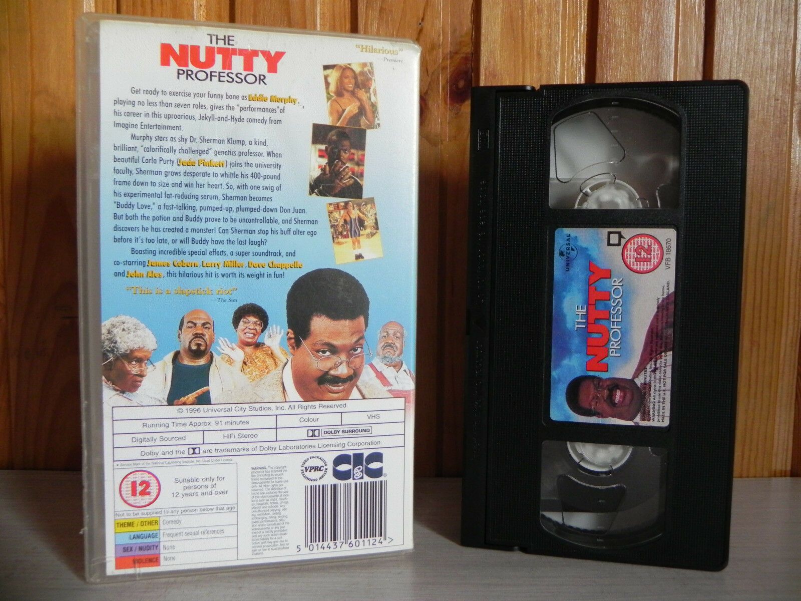 The Nutty Professor - Universal - Comedy - Eddie Murphy - Jada Pinkett - Pal VHS-