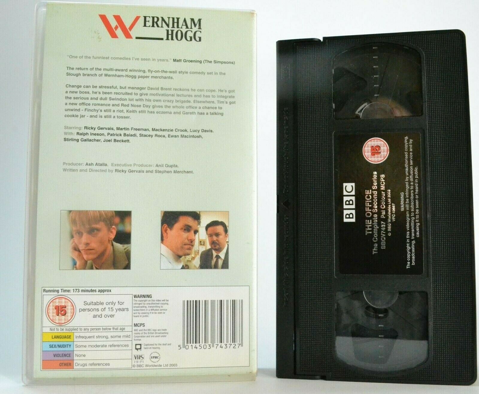 The Office: The Complete 2nd Series - Mockumentary Sitcom - Ricky Gervais - VHS-