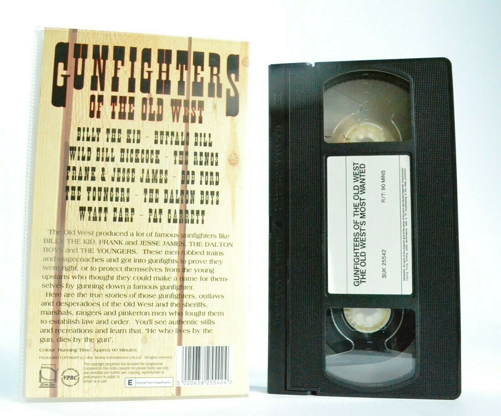 The Old West Most Wanted Gunfighters - Billy The Kid - Pat Garrett - Pal VHS-