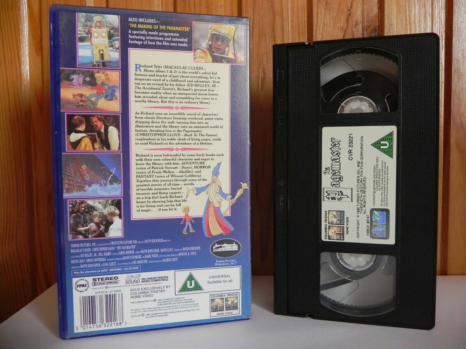 The Pagemaster - Turner Pictures - Family - Maculay Culkin - Children's - VHS-