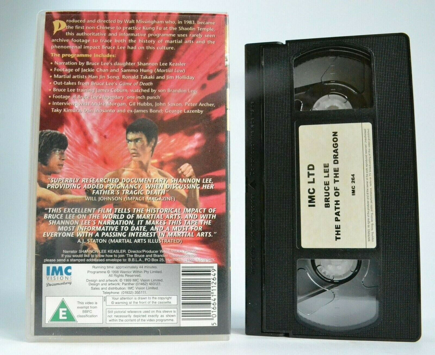 The Path Of The Dragon (Bruce Lee) -<Shannon Lee>- [ Chuck Norris ] - Pal VHS-