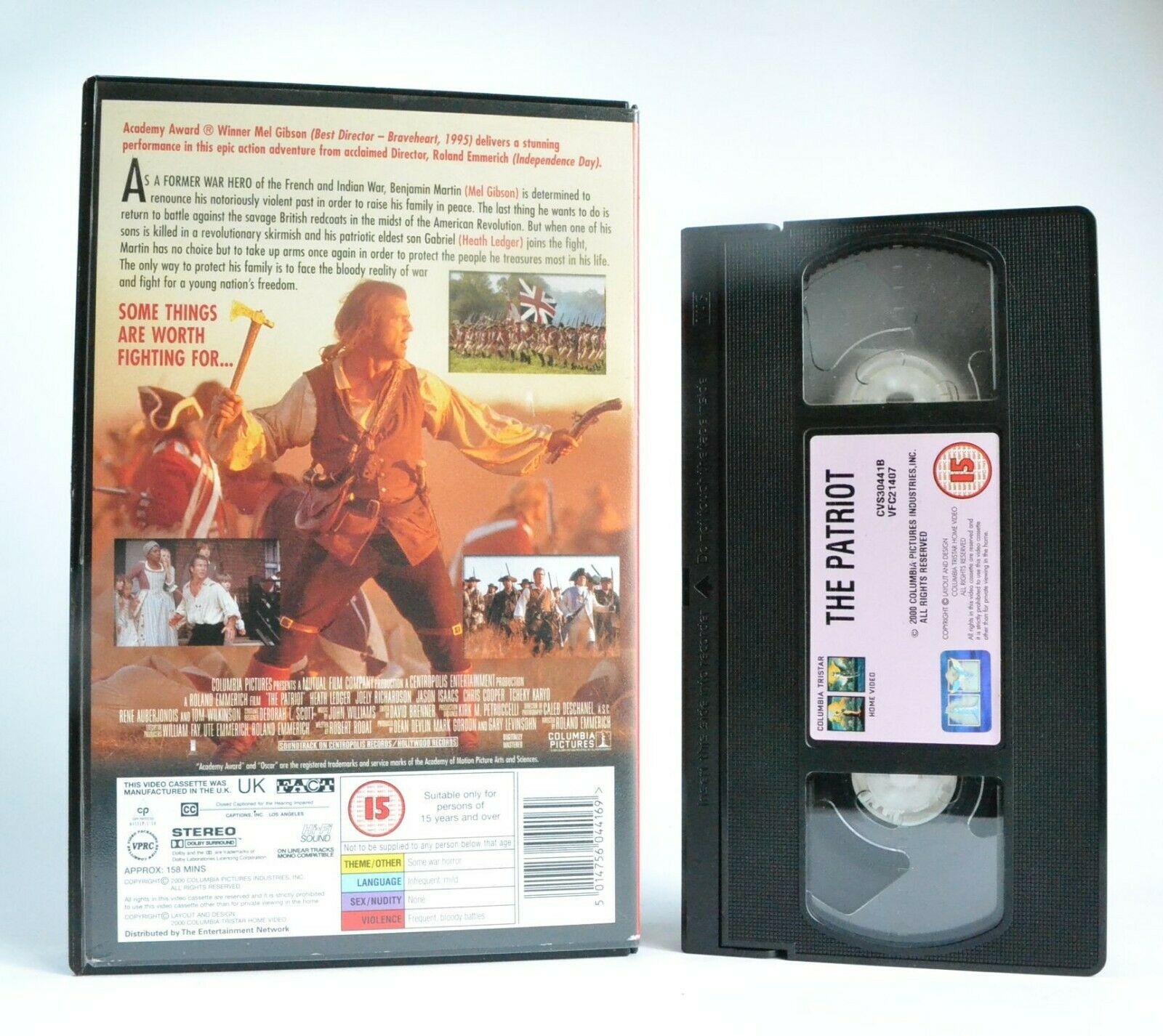 The Patriot: Historical Fiction War Drama - American Revolutionary War - Pal VHS-