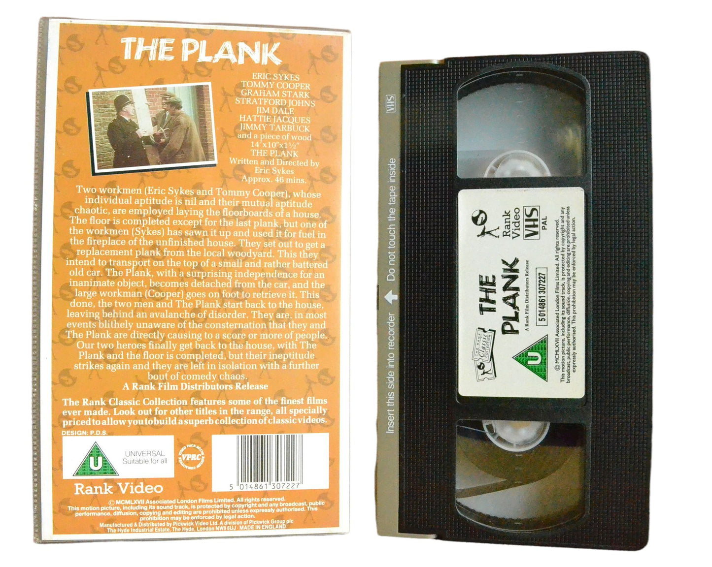 The Plank - Eric Sykes - Rank Video - Vintage - Pal VHS-