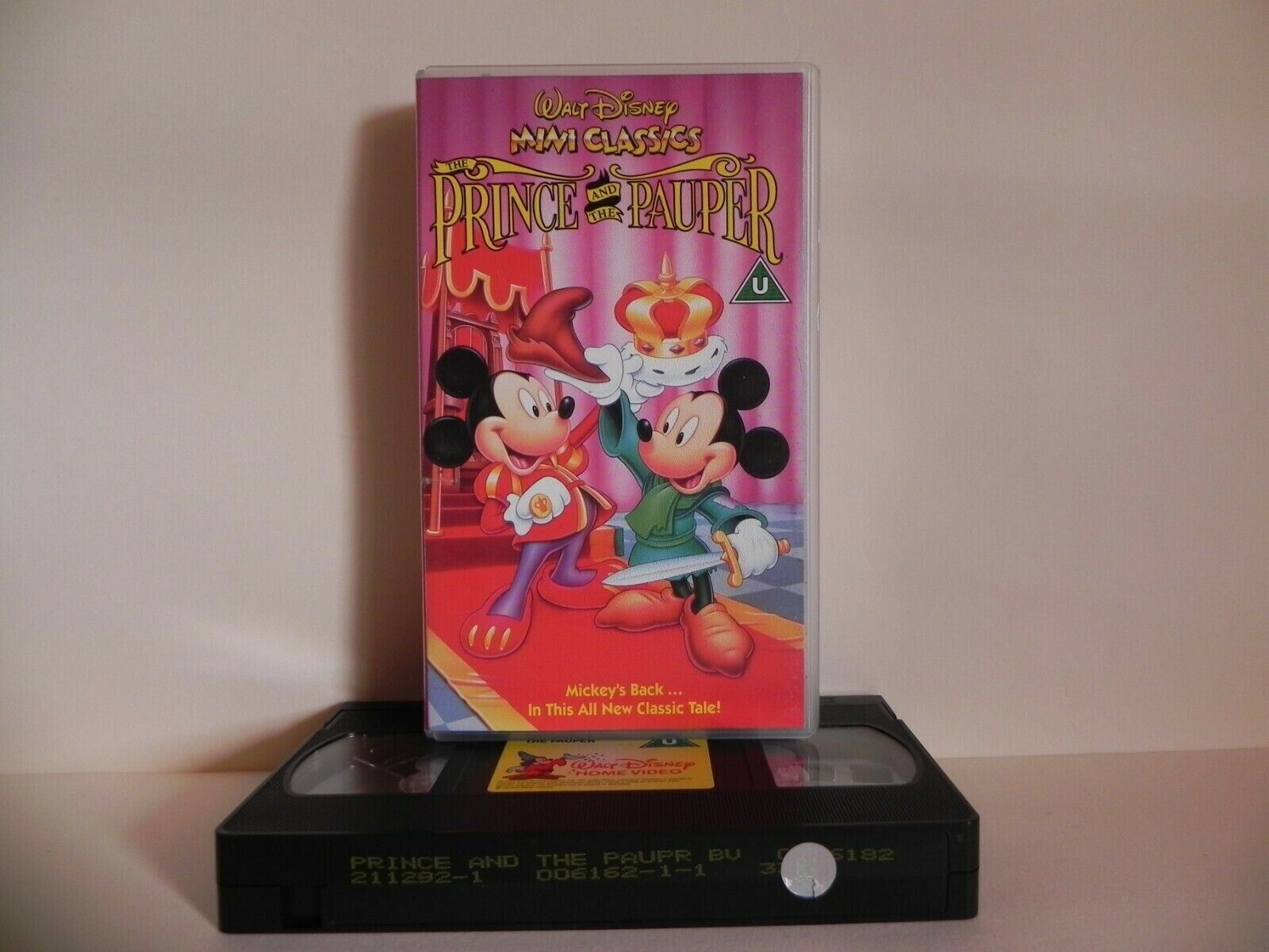 The Prince And The Pauper - Walt Disney - Classic Animation - Children's - VHS-