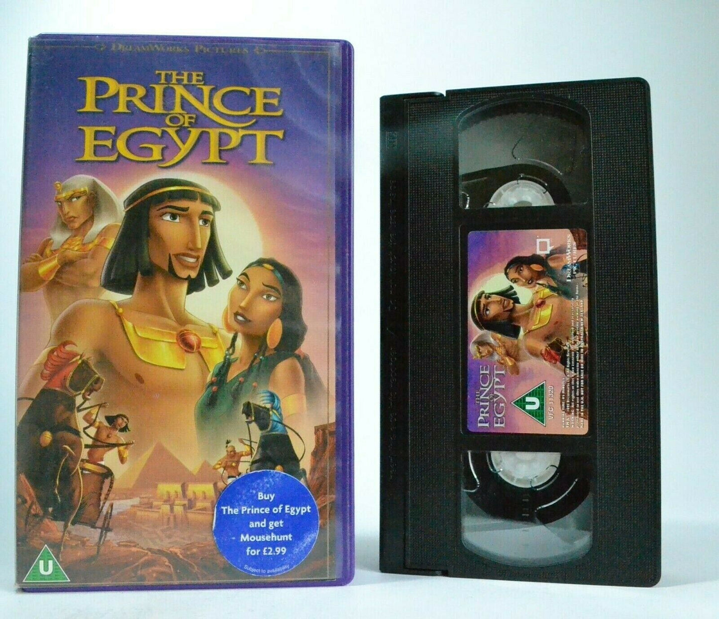 The Prince Of Egypt: (1998) DreamWorks - Animated Musical Drama - Kids - VHS-