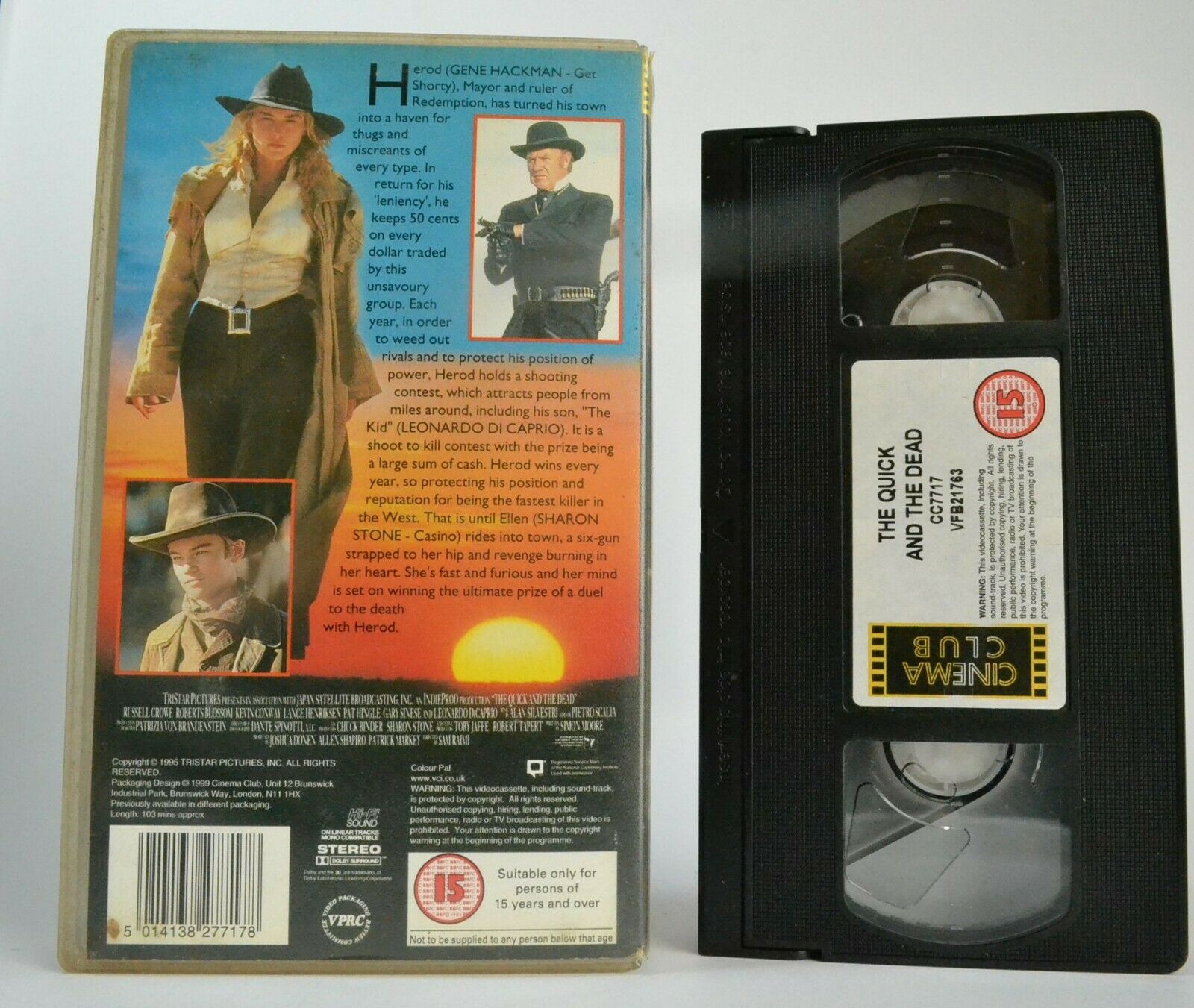 The Quick And The Dead (1995): Sam Raimi - Western - S.Stone/G.Hackman - VHS-