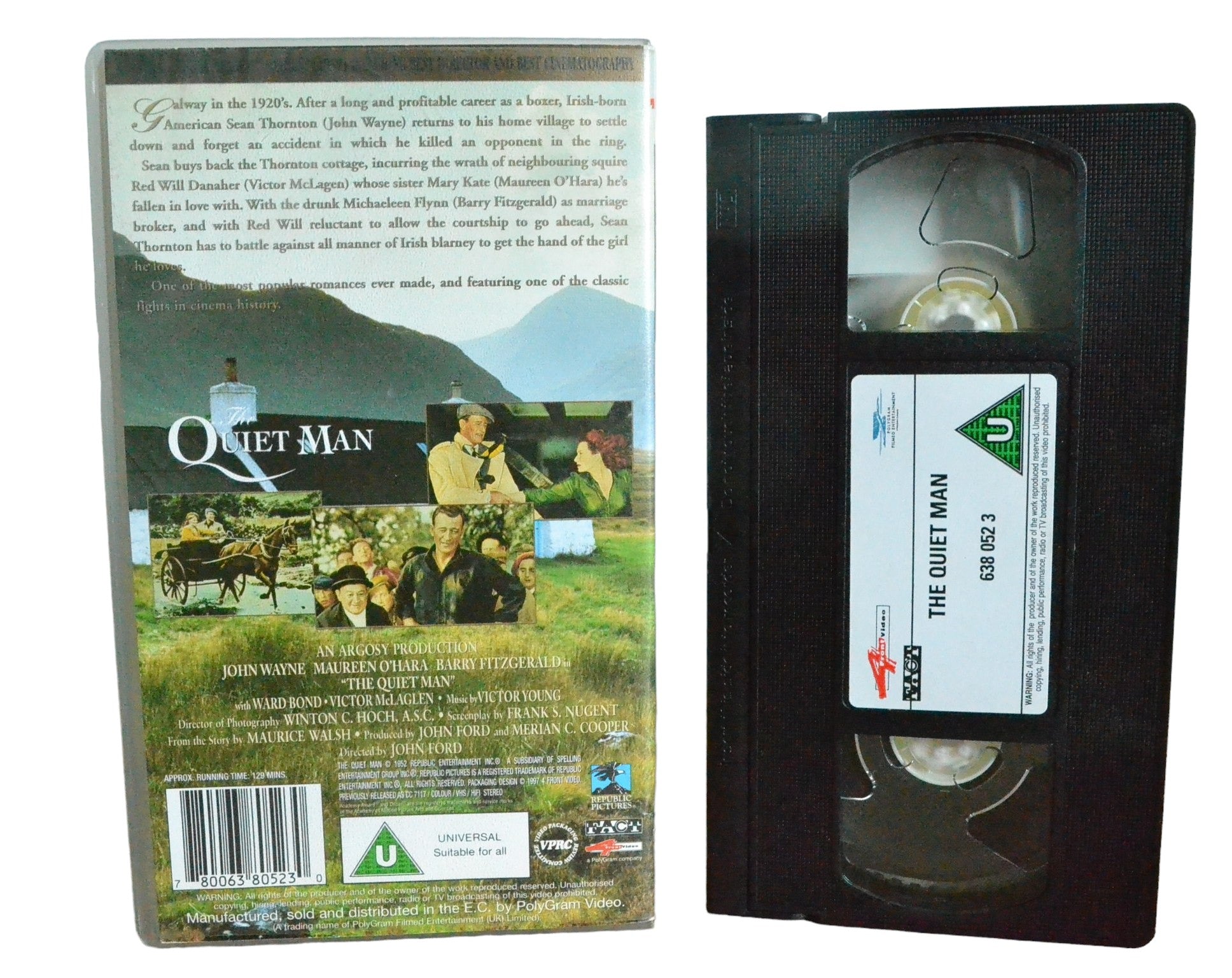 The Quiet Man - John Wayne - 4 Front Video - 6380523 - Comedy - Pal - VHS-