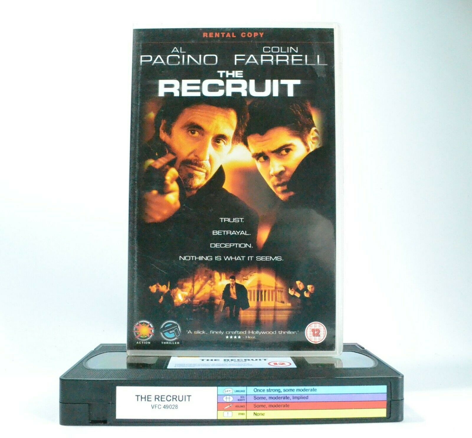 The Recruit: A.Pacino/C.Farrell - Spy Thriller - Large Box - Ex-Rental - Pal VHS-