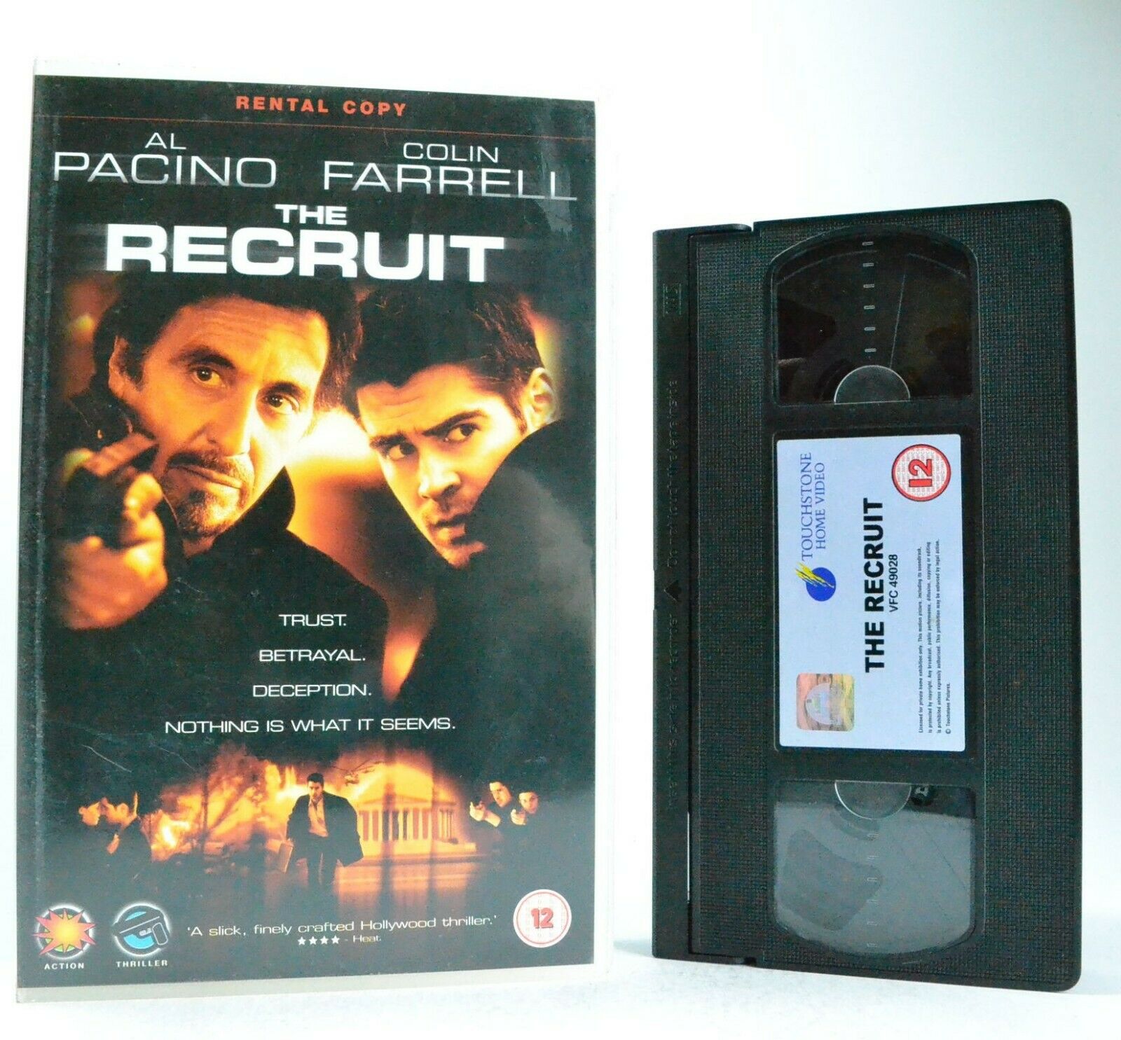 The Recruit: A.Pacino/C.Farrell - Spy Thriller - Large Box - Ex-Rental - Pal VHS-