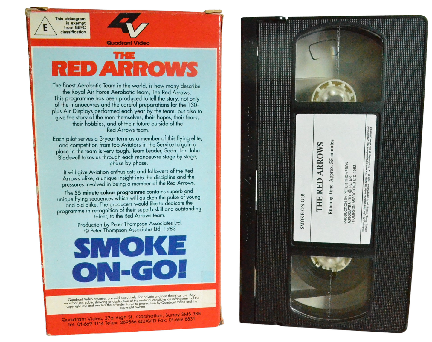 The Red Arrows - Ian Swann - Quadrant Video - QUAD AV3 - Carton - Pal - VHS-