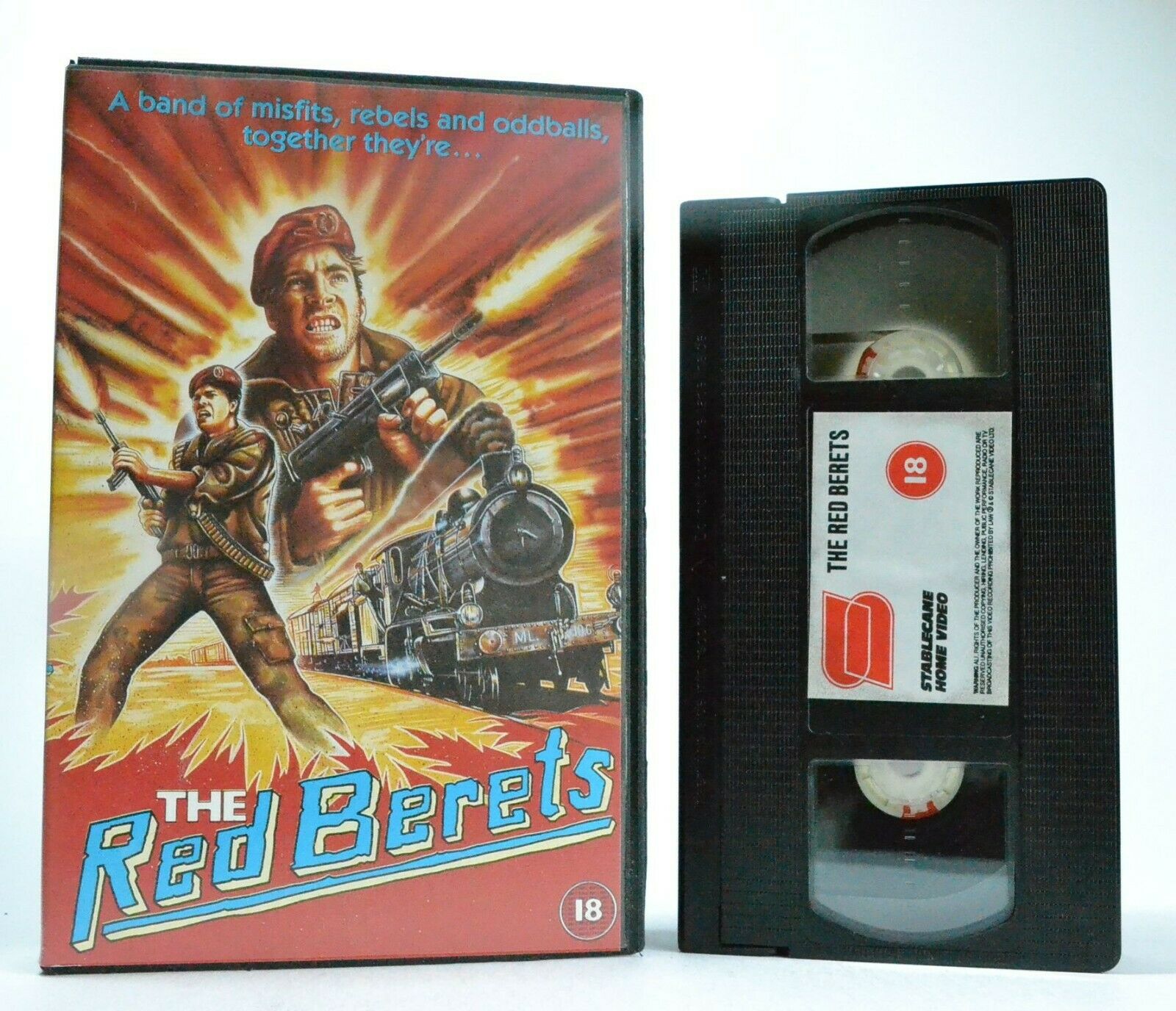 The Red Berets (Sette Baschi Rossi): Italian Action Drama - Large Box - Pal VHS-