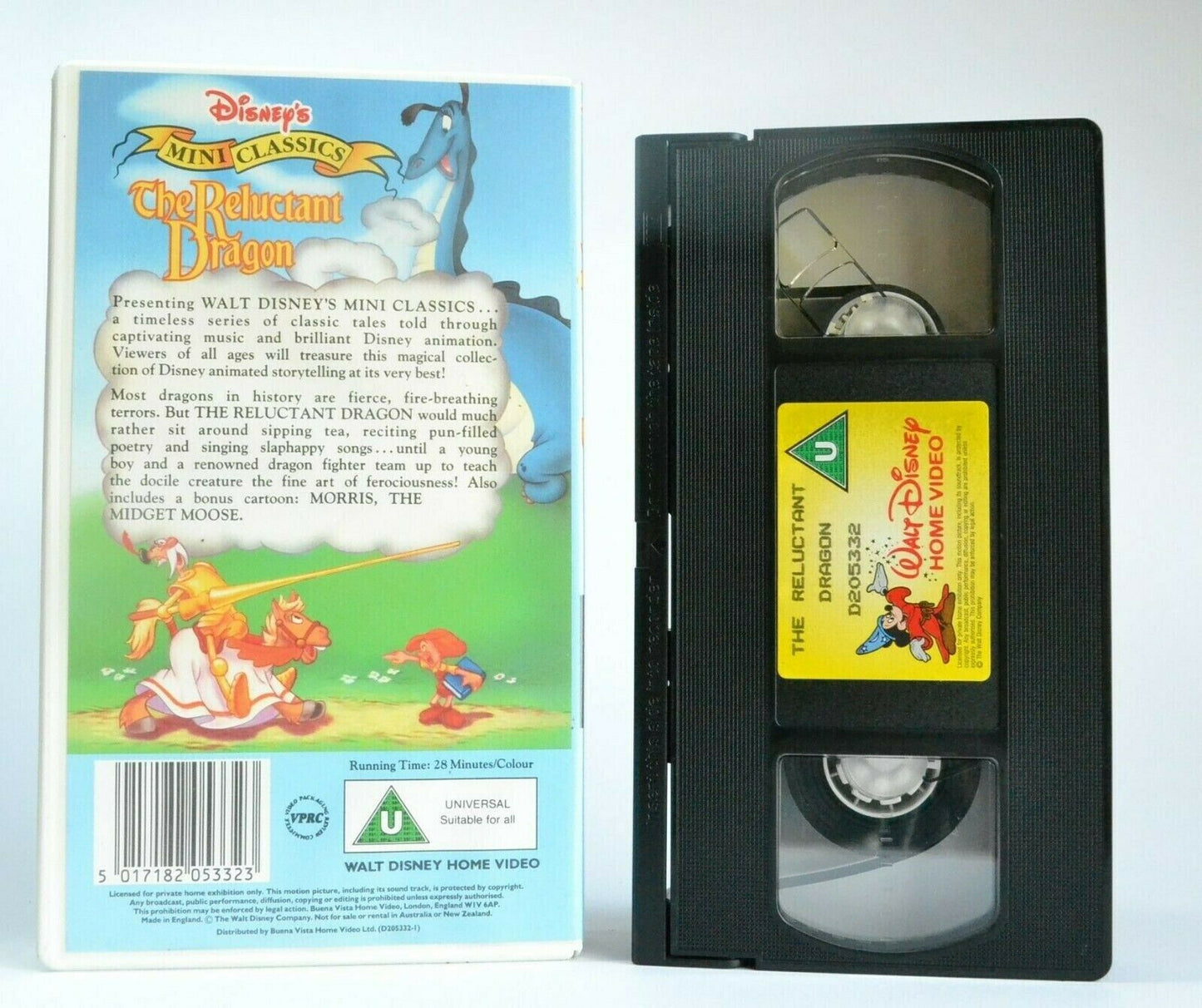 The Relucant Dragon (1941) - Walt Disney - Live-Action Animated - Kids - Pal VHS-