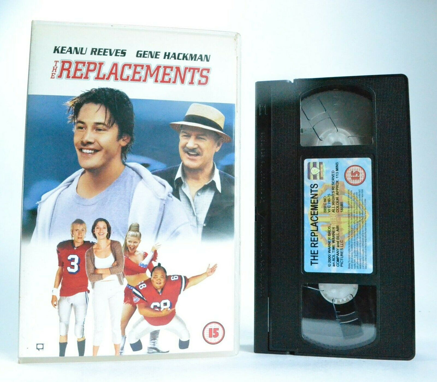 The Replacements: Sports Comedy (2000) - Large Box - K.Reeves/G.Hackman - VHS-