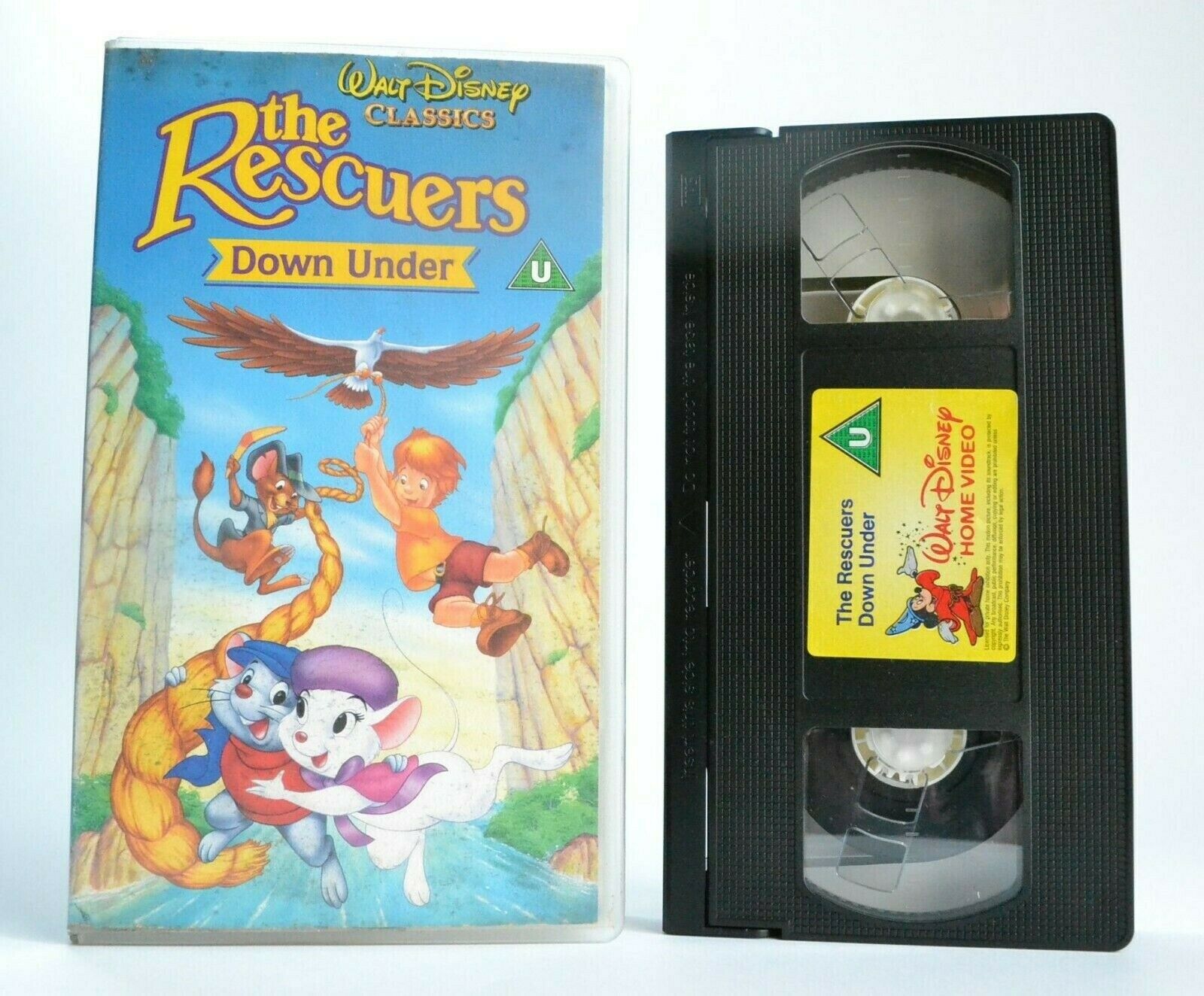 The Rescuers: Down Under - Walt Disney - Animated Adventures - Children's - VHS-