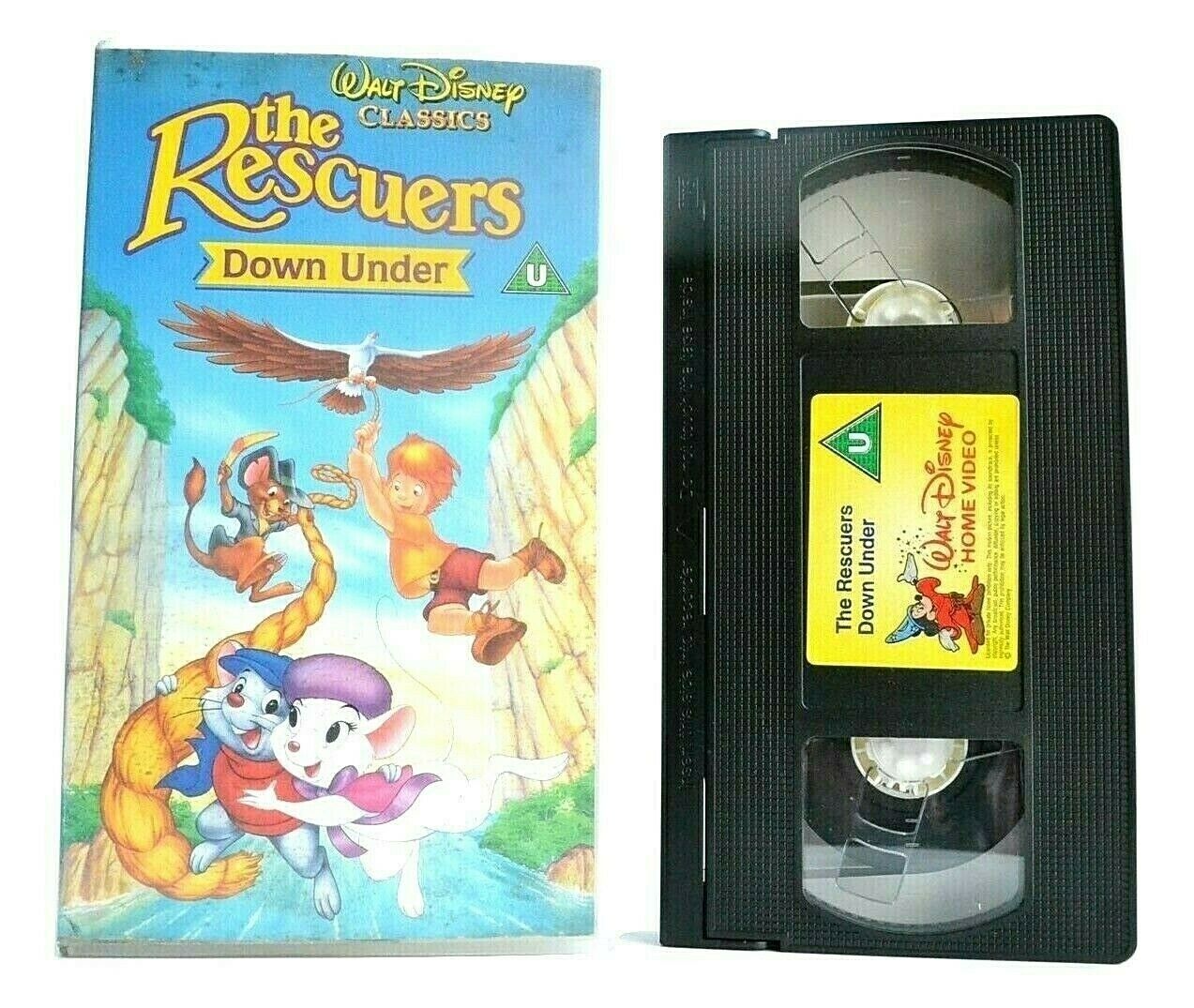 The Rescuers: Down Under - Walt Disney - Animated Adventures - Children's - VHS-