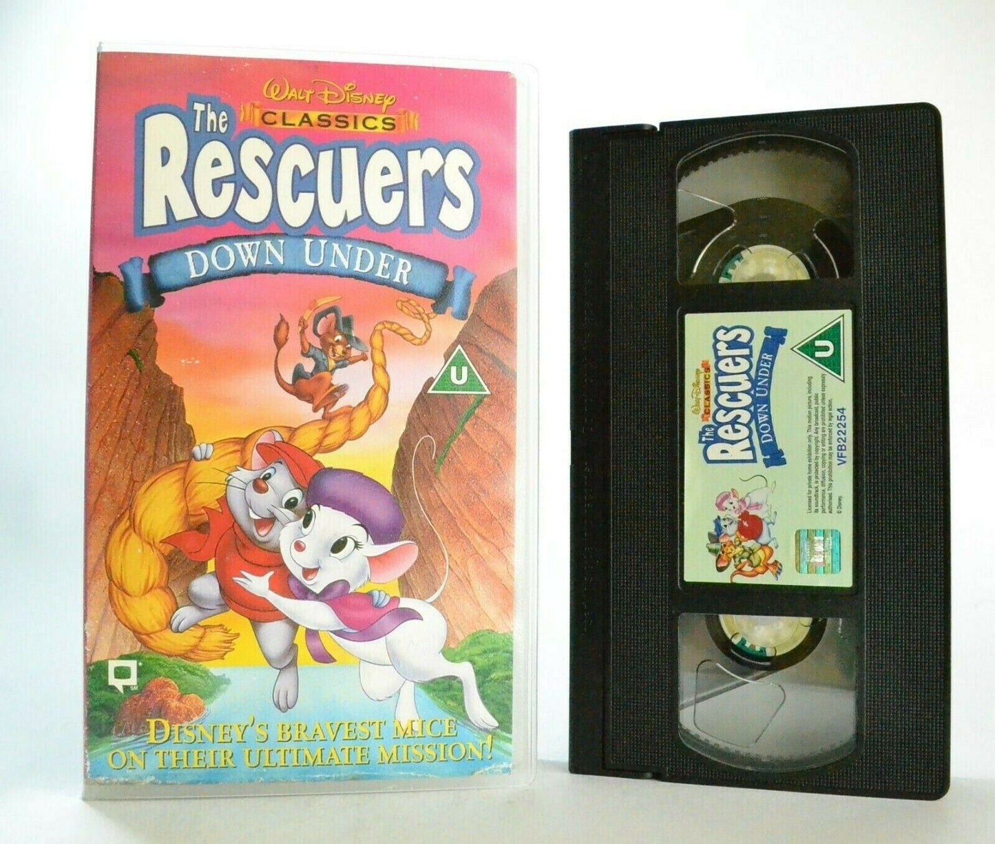 The Rescuers: Down Under - Walt Disney Classic - Animated - Children's - Pal VHS-