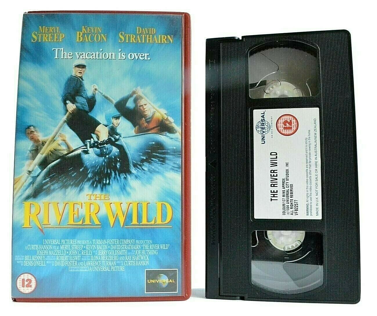 The River Wild (1994): Dramatic Adventure - Meryl Streep / Kevin Bacon - Pal VHS-