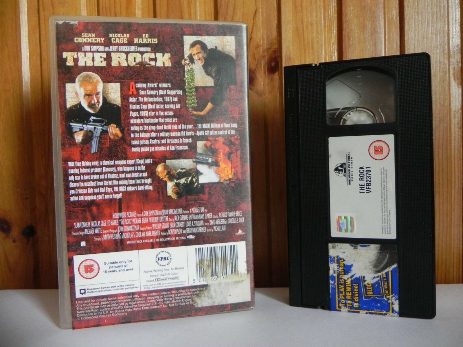 The Rock (1996); [Michael Bay]: Action - Large Box [Rental] Sean Connery - VHS-