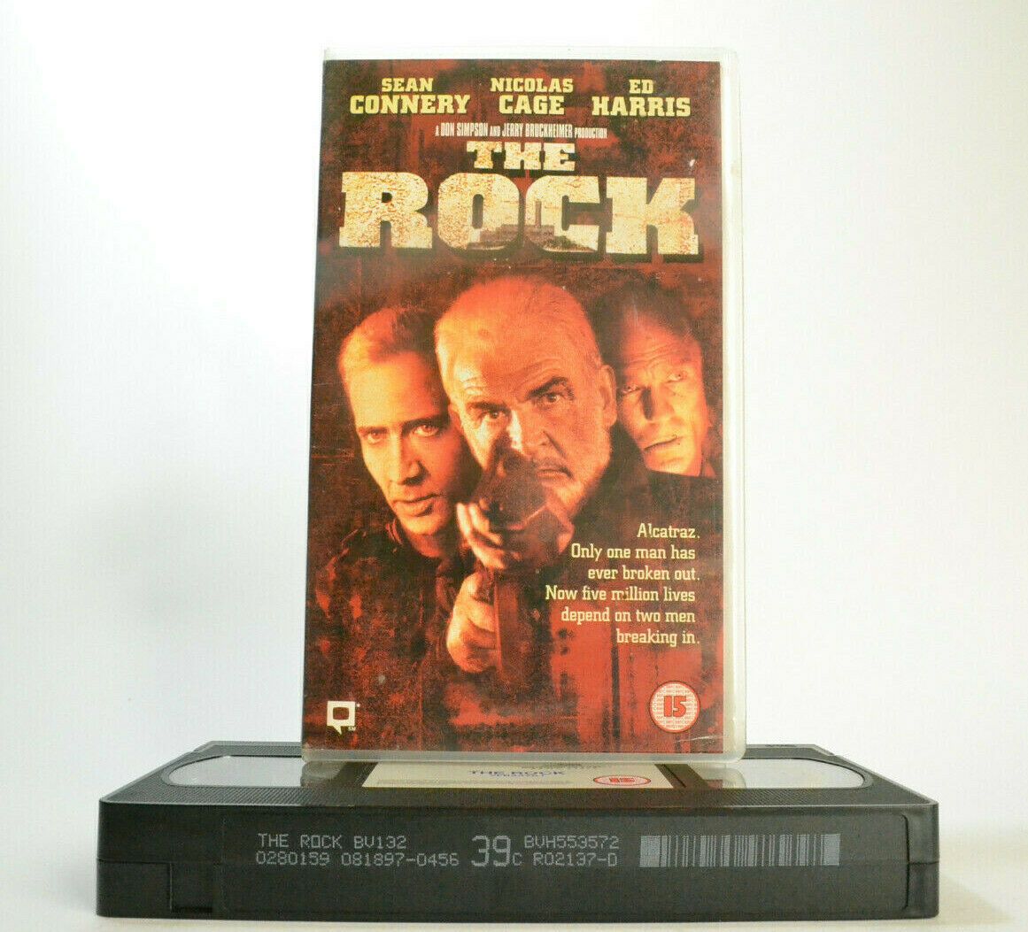 The Rock: Film By M.Bay (1996) - Alcatraz - Top End Action - Sean Connery - VHS-