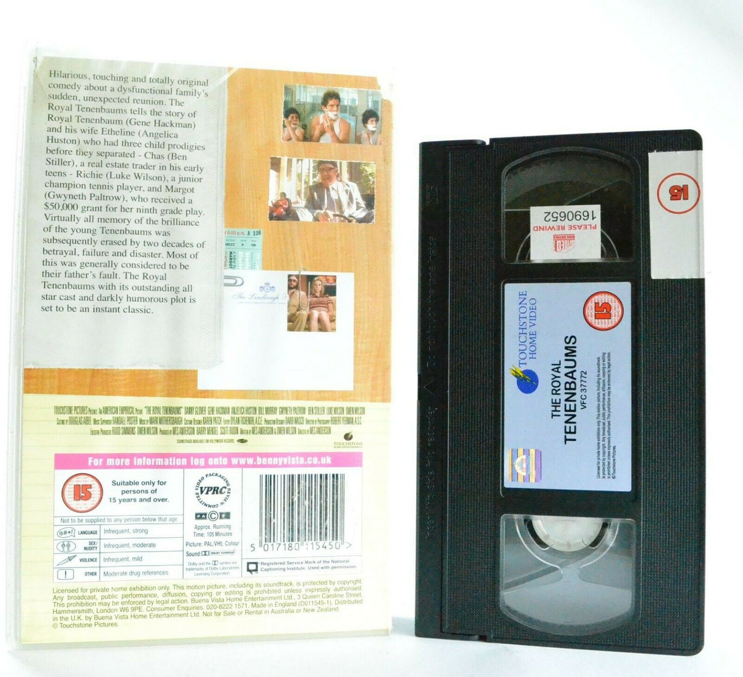 The Royal Tenenbaums: Film By W.Anderson - Comedy (2001) - Large Box - Pal VHS-