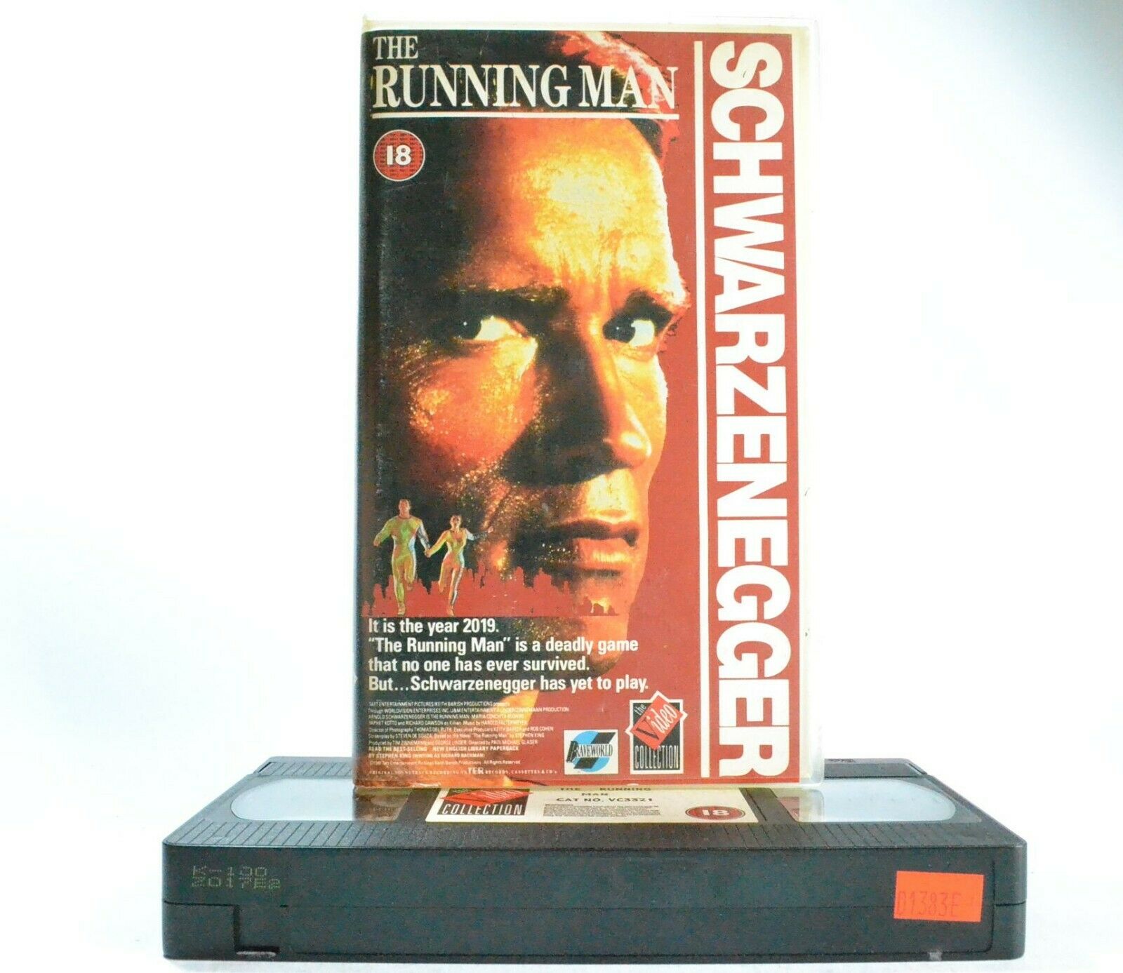 The Running Man: Based On S.King Novel - Sci-Fi Action - A.Schwarzenegger - VHS-