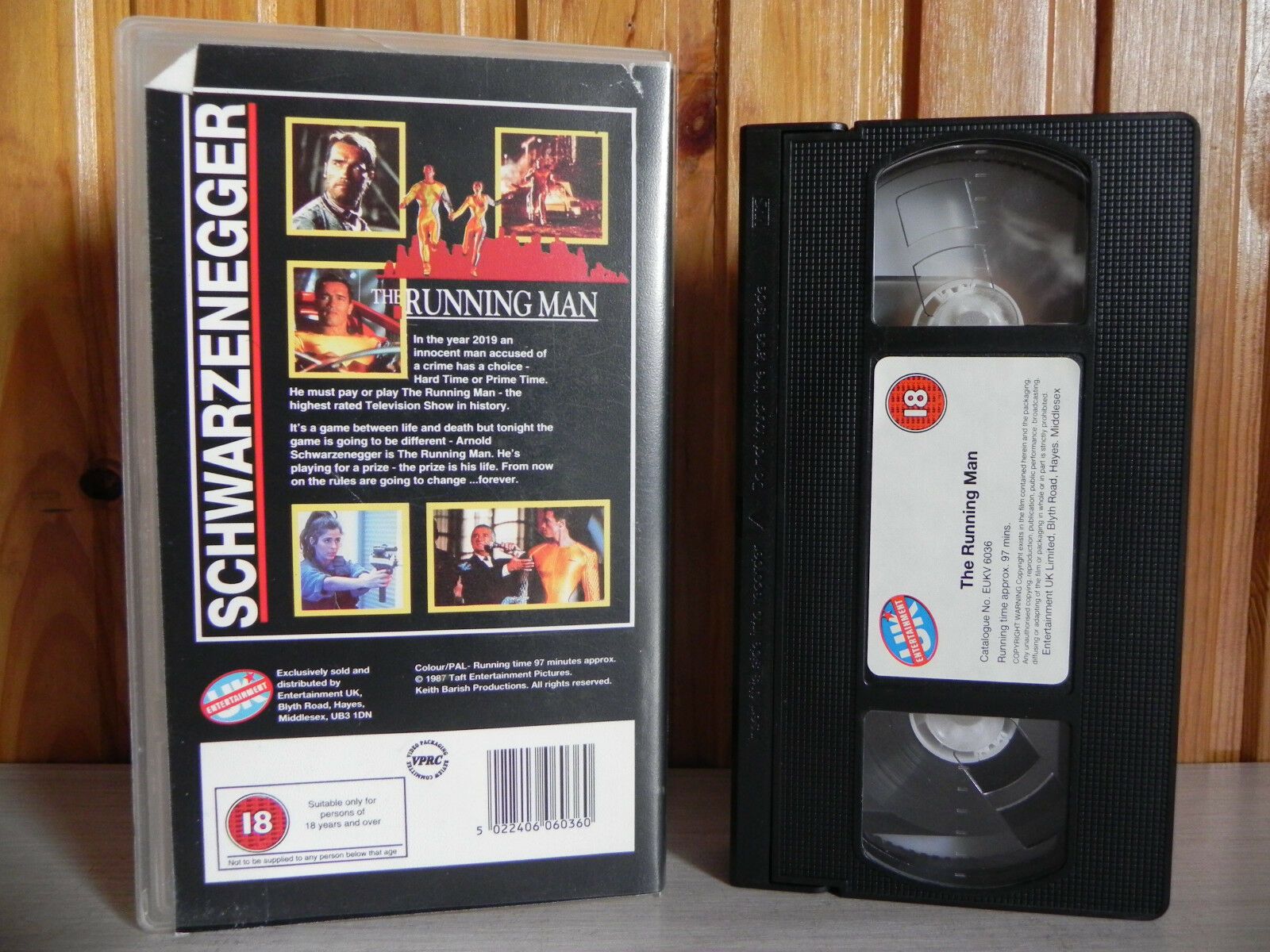 The Running Man - Starvision - Action - Sci-fi - Arnold Schwarzenegger - Pal VHS-