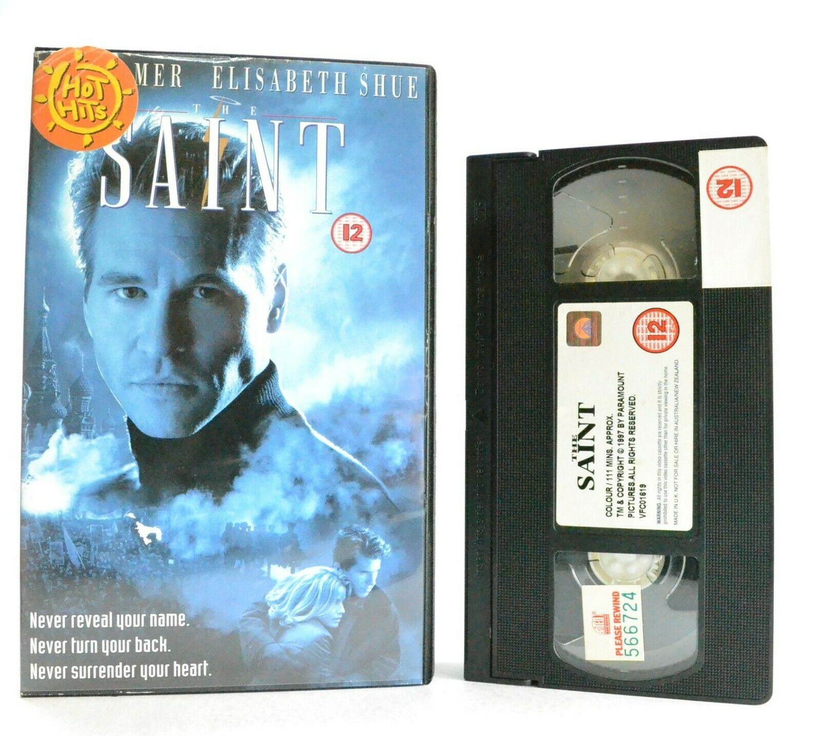 The Saint: Action/Adventure (1997) - Large Box - Val Kilmer/Elisabeth Shue - VHS-