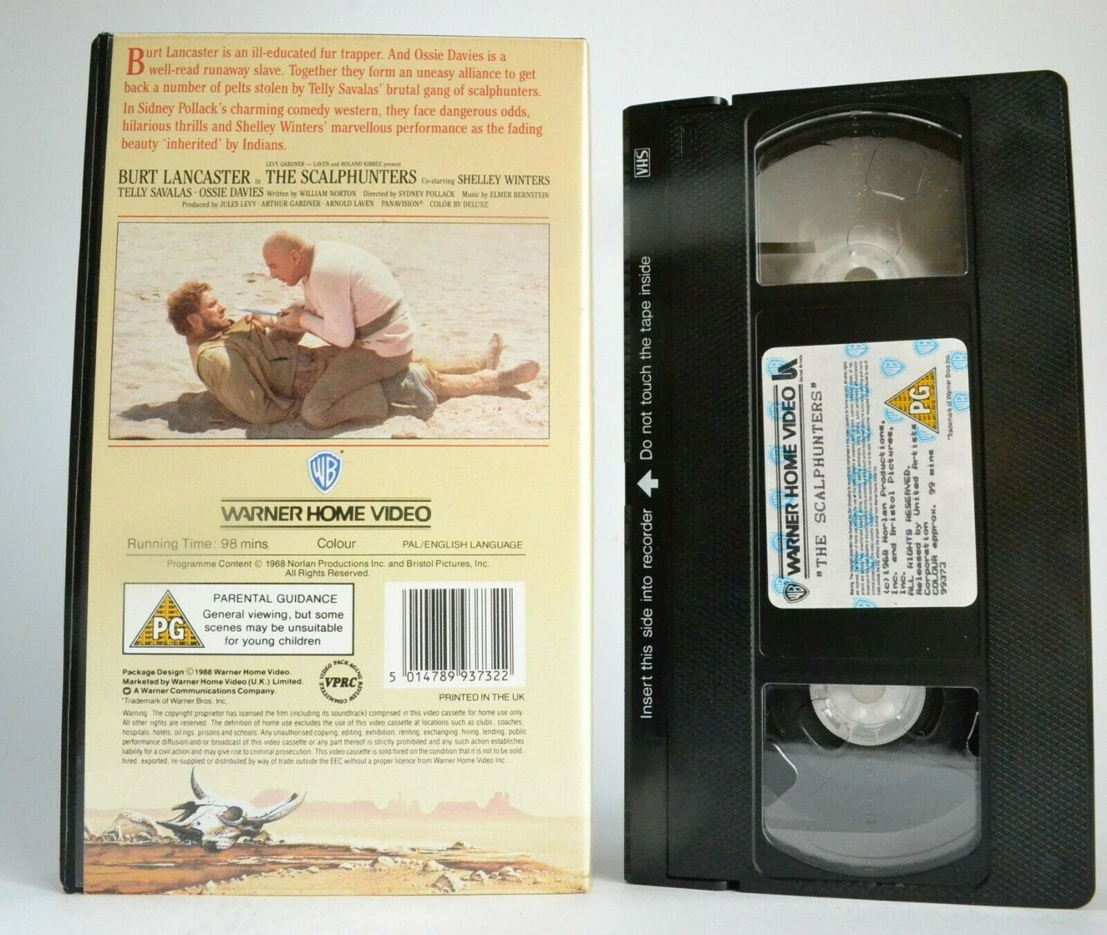 The Scalphunters; [Sydney Pollack] Western - Burt Lancaster/Telly Savalas - VHS-