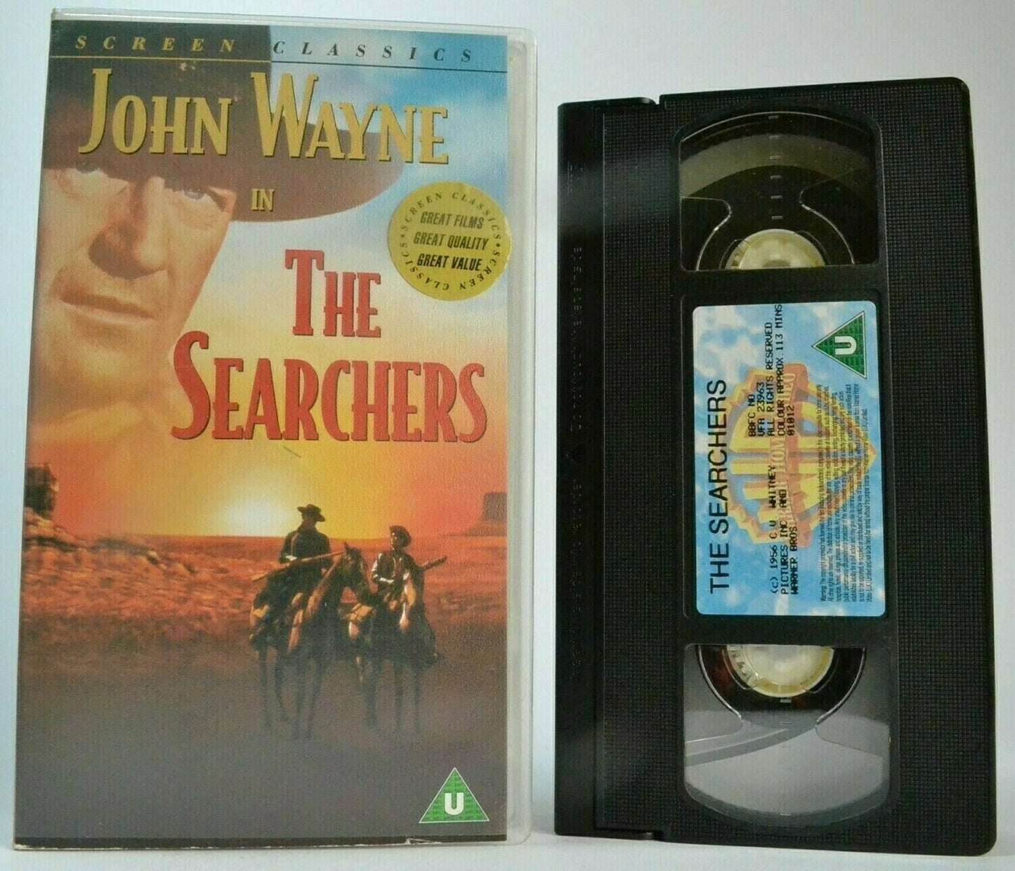 The Searchers (1956); [John Ford] Western - John Wayne / Natalie Wood - Pal VHS-