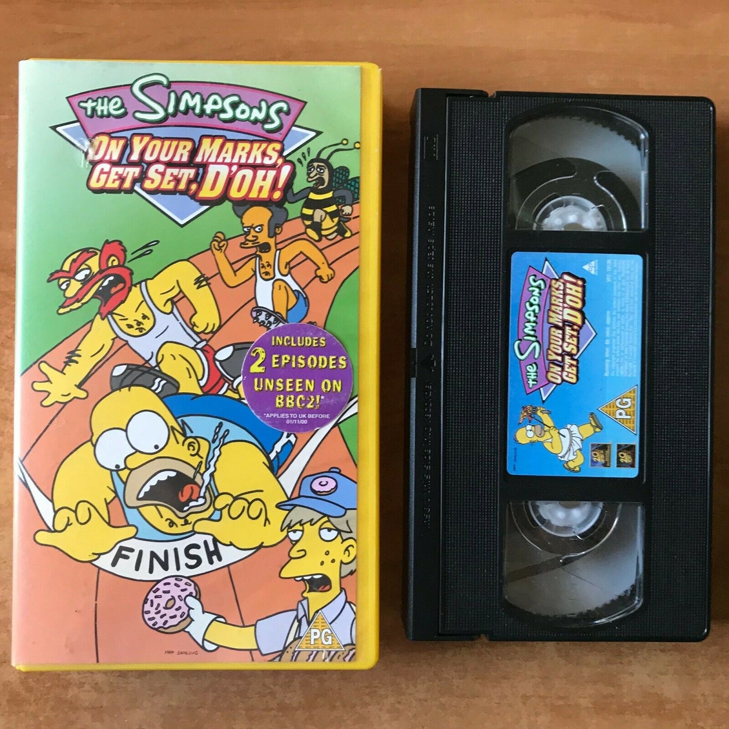 The Simpsons: On Your Marks, Get Set, D'oh! [Matt Groering] Animated - Pal VHS-