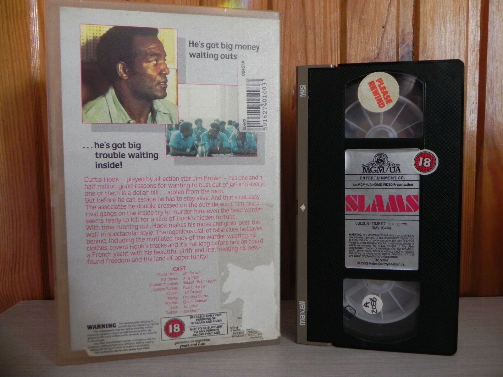 The Slams - Jail Break/HIgh Life - Jim Brown - Action Drama - Pre-Cert - Pal VHS-