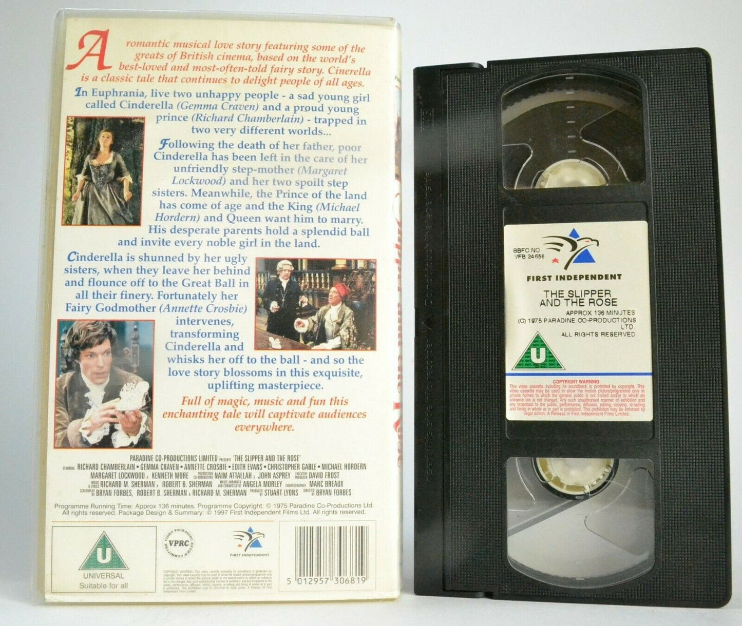 The Slipper And The Rose (Cinderella Story): Musical - Richard Chamberlain - VHS-