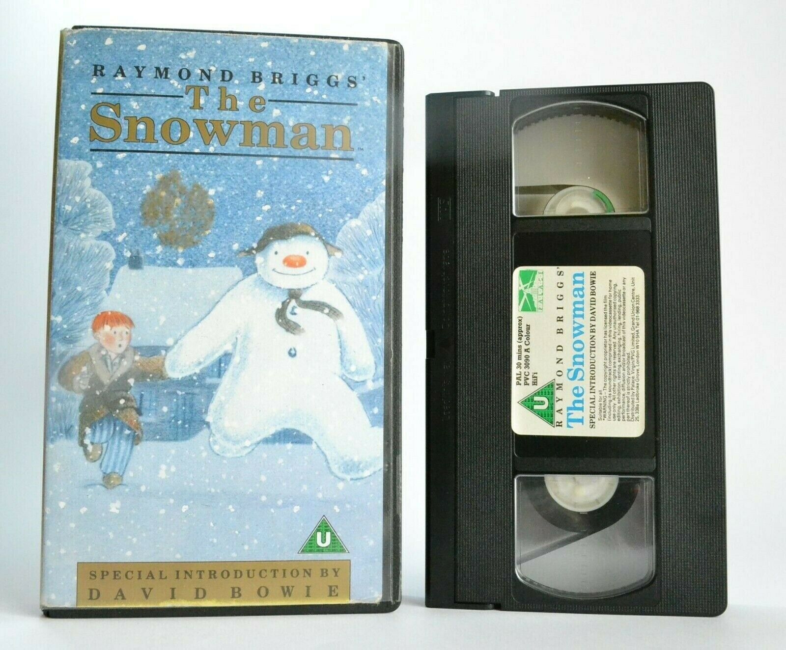 The Snowman (1982): Raymond Briggs - Animated - David Bowie - Children's - VHS-