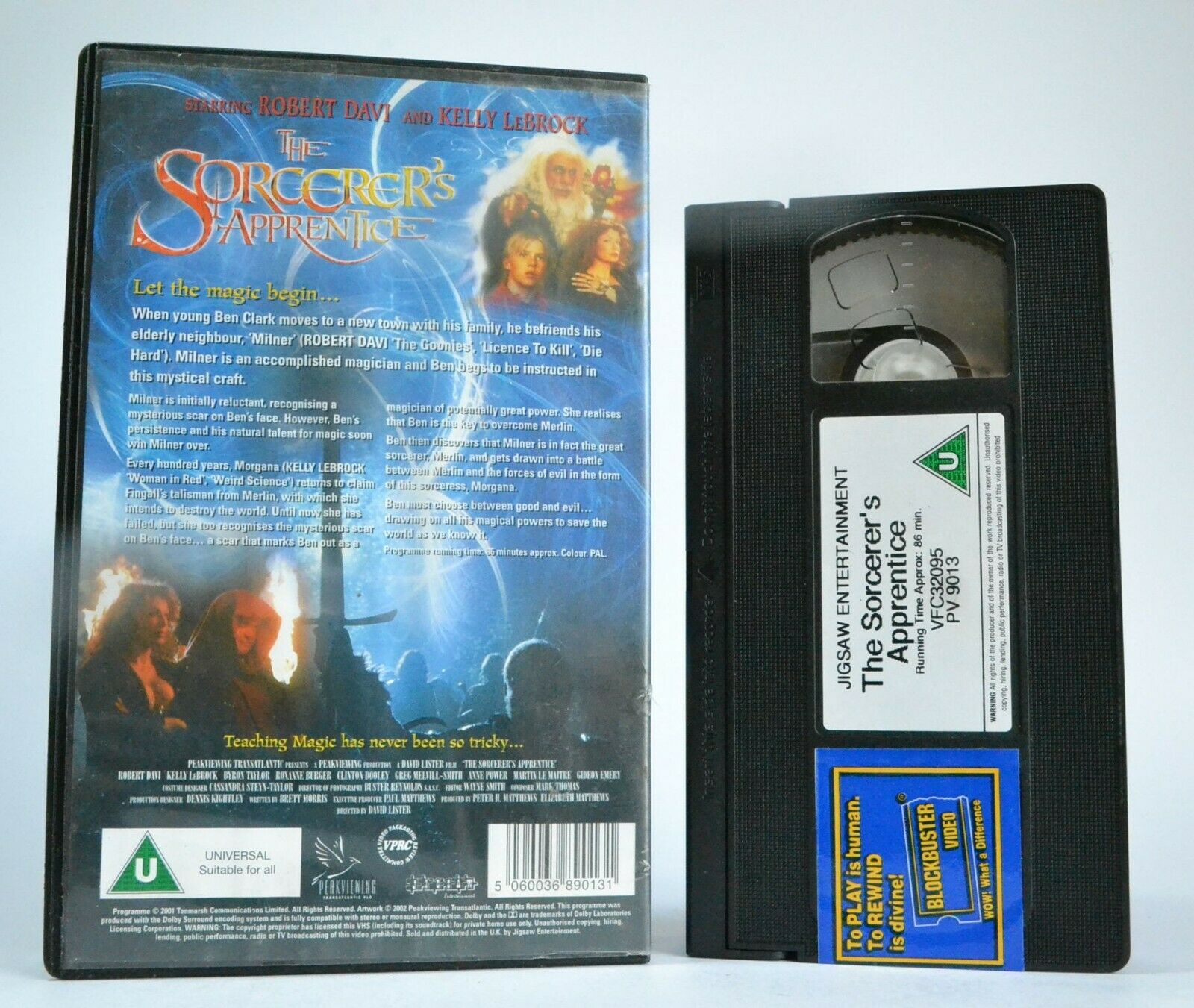 The Sorcerer's Apprentice - Magical Fantasy - Large Box - Kelly LeBrock - VHS-