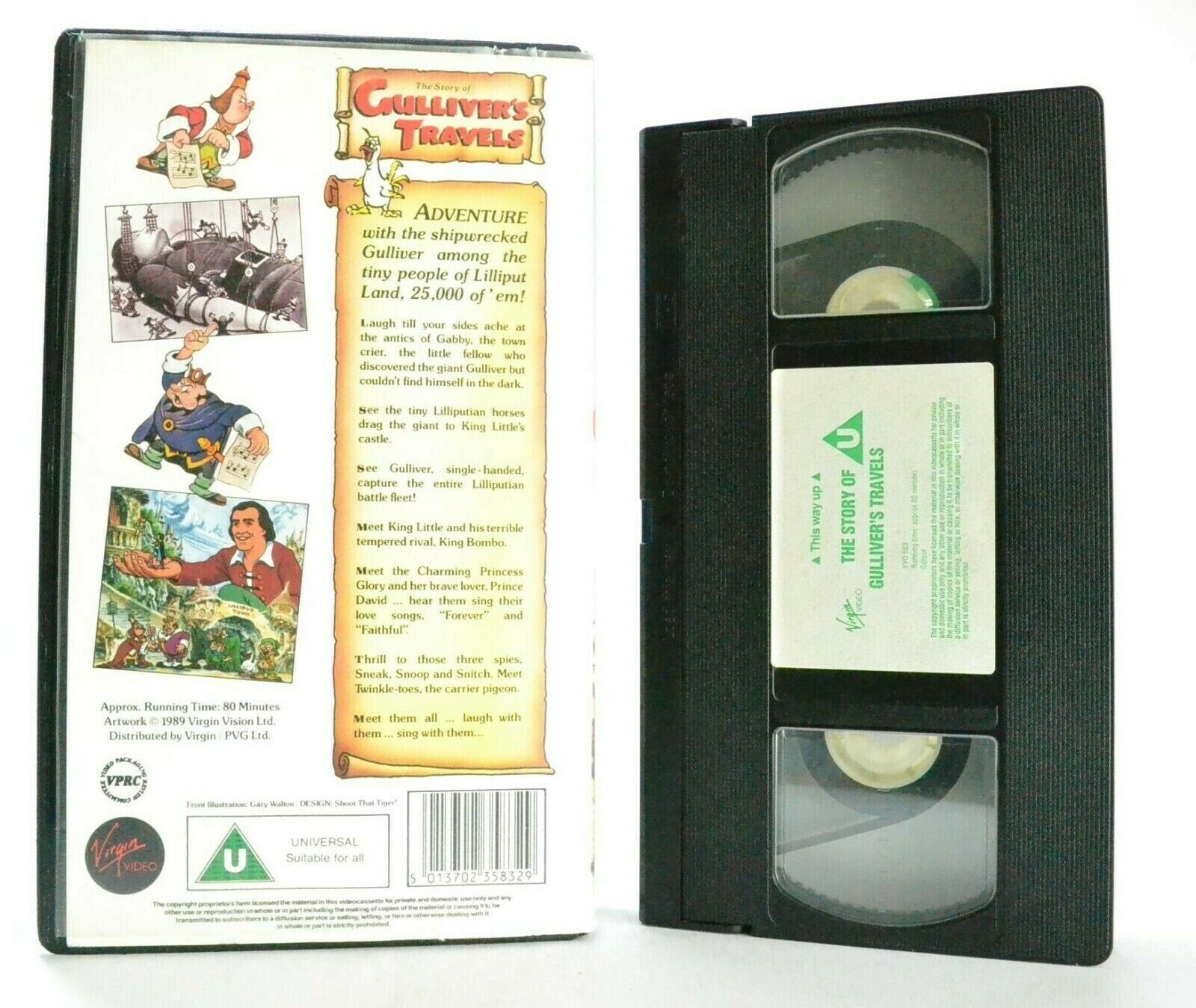 The Story Of Gulliver's Travels: Animated Film Classic - Children's - Pal VHS-