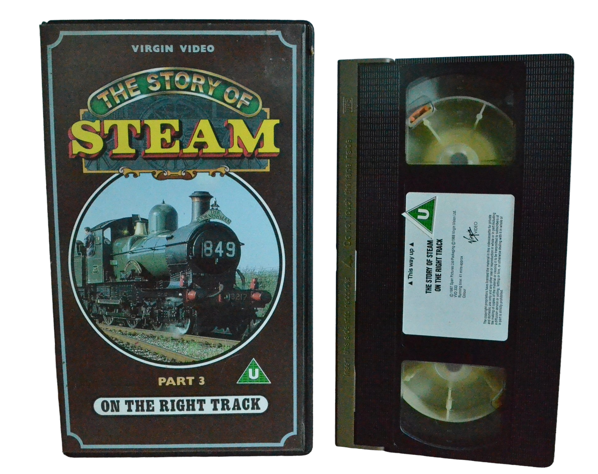 The Story Of Steam Part 3 - Virgin Video - Steam Trains - Pal - VHS-