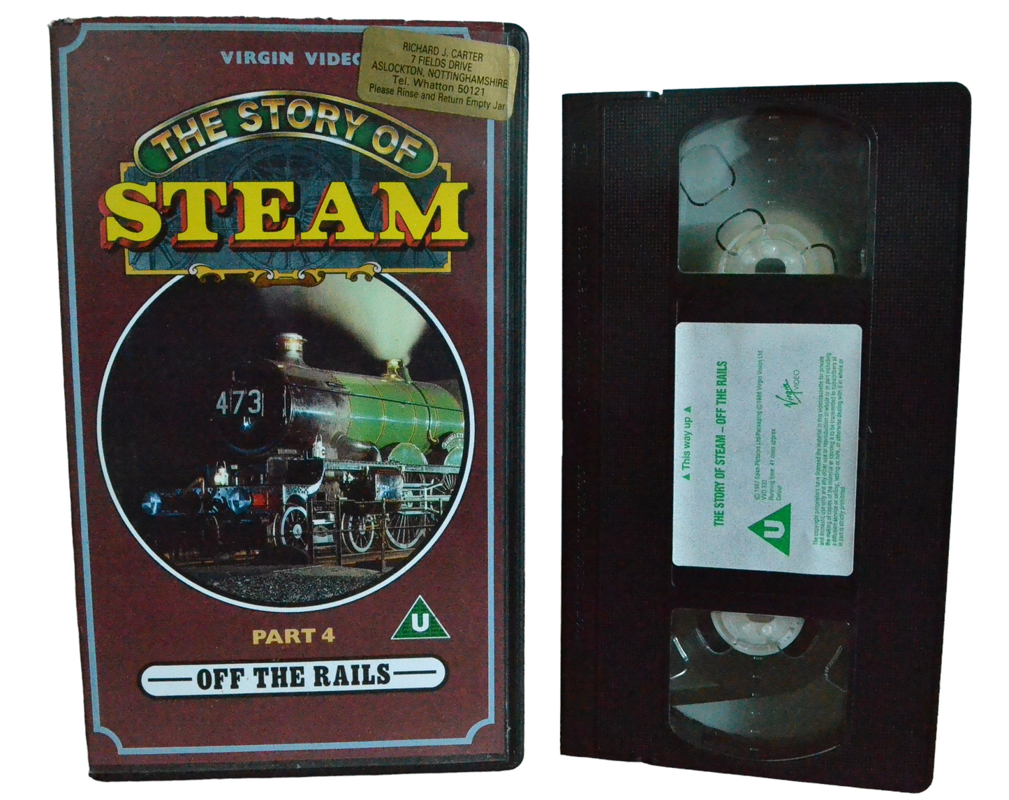 The Story Of Steam Part 4 - Virgin Video - VVD 332 - Steam Trains - Pal - VHS-