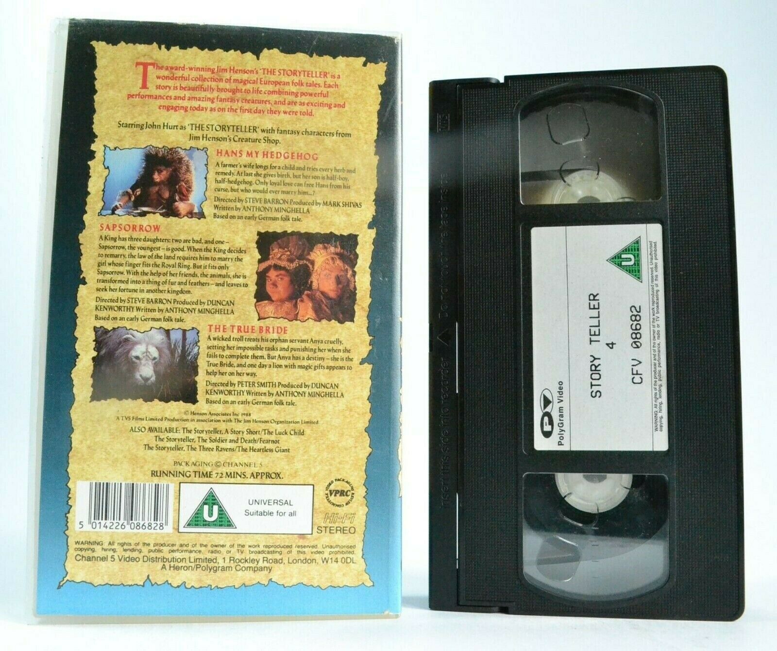 The Story Teller [Jim Henson]: 'The True Bride' -<John Hurt>- Children's - VHS-