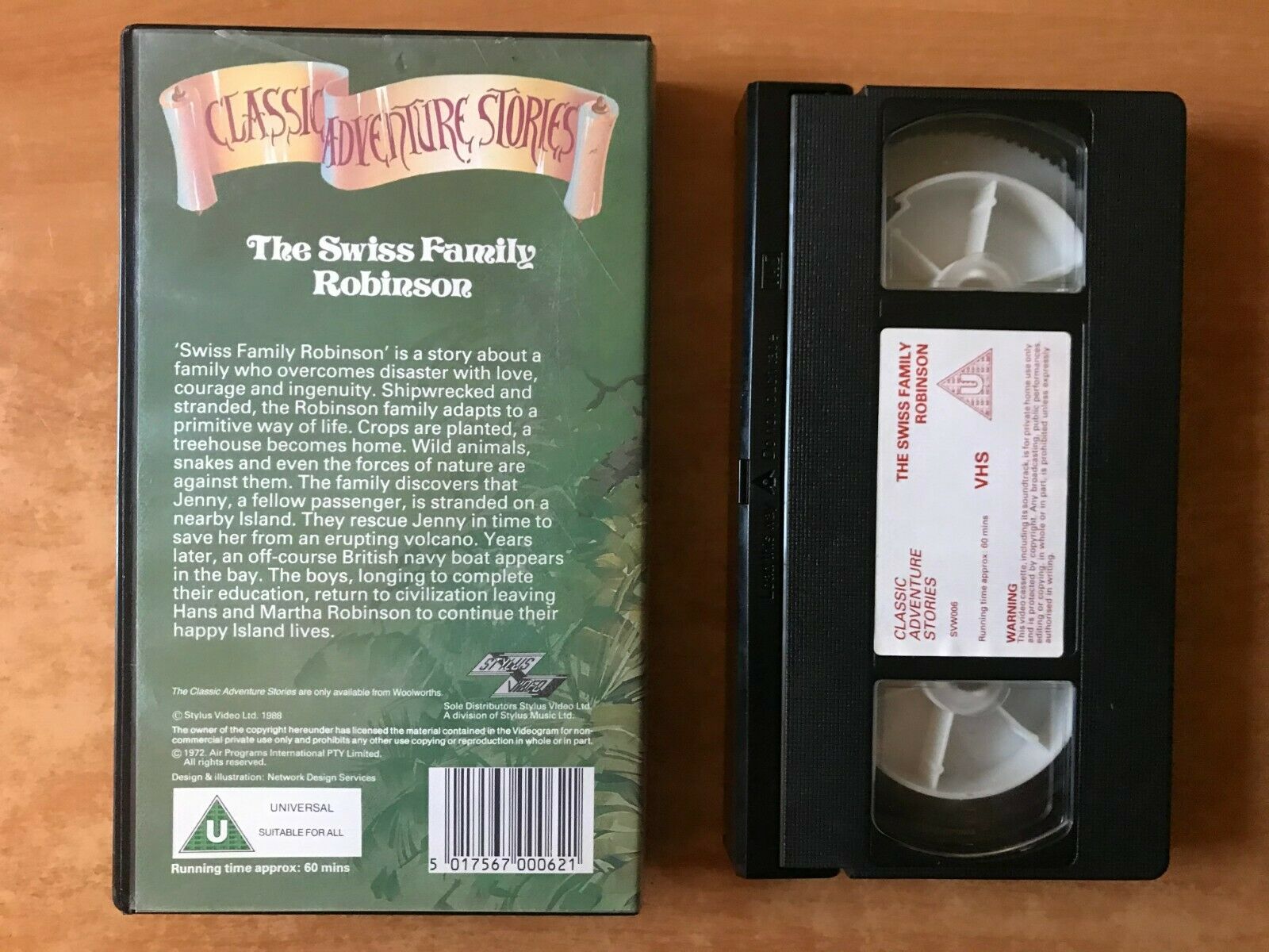 The Swiss Family Robinson [Classic Adventure Stories] Animated - Kids - Pal VHS-