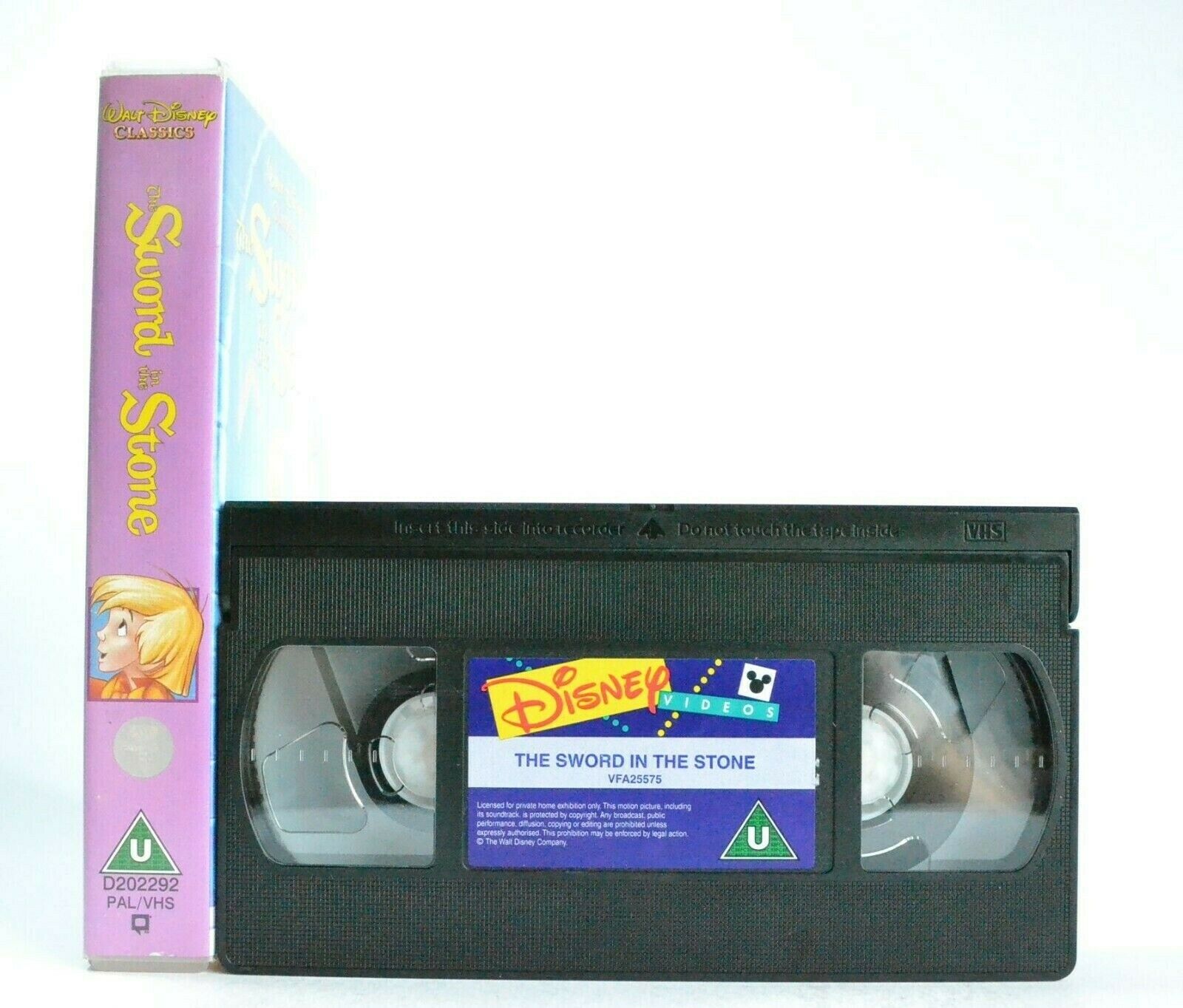 The Sword In The Stone: 18th Disney Animated Film (1963) - Children's - Pal VHS-