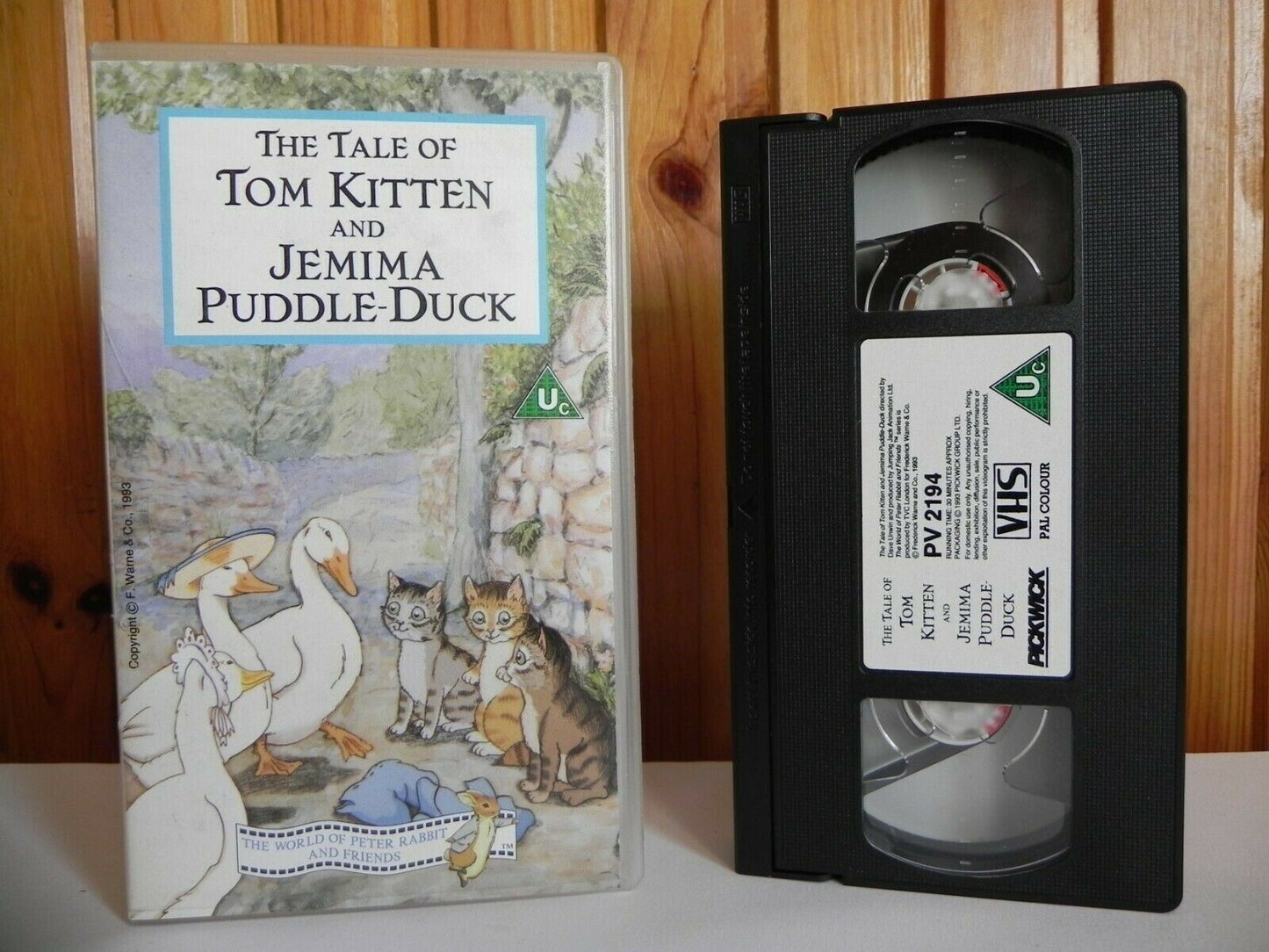 The Tale Of Tom Kitten And Jemima Puddle-Duck - Animated - Adventures - VHS-