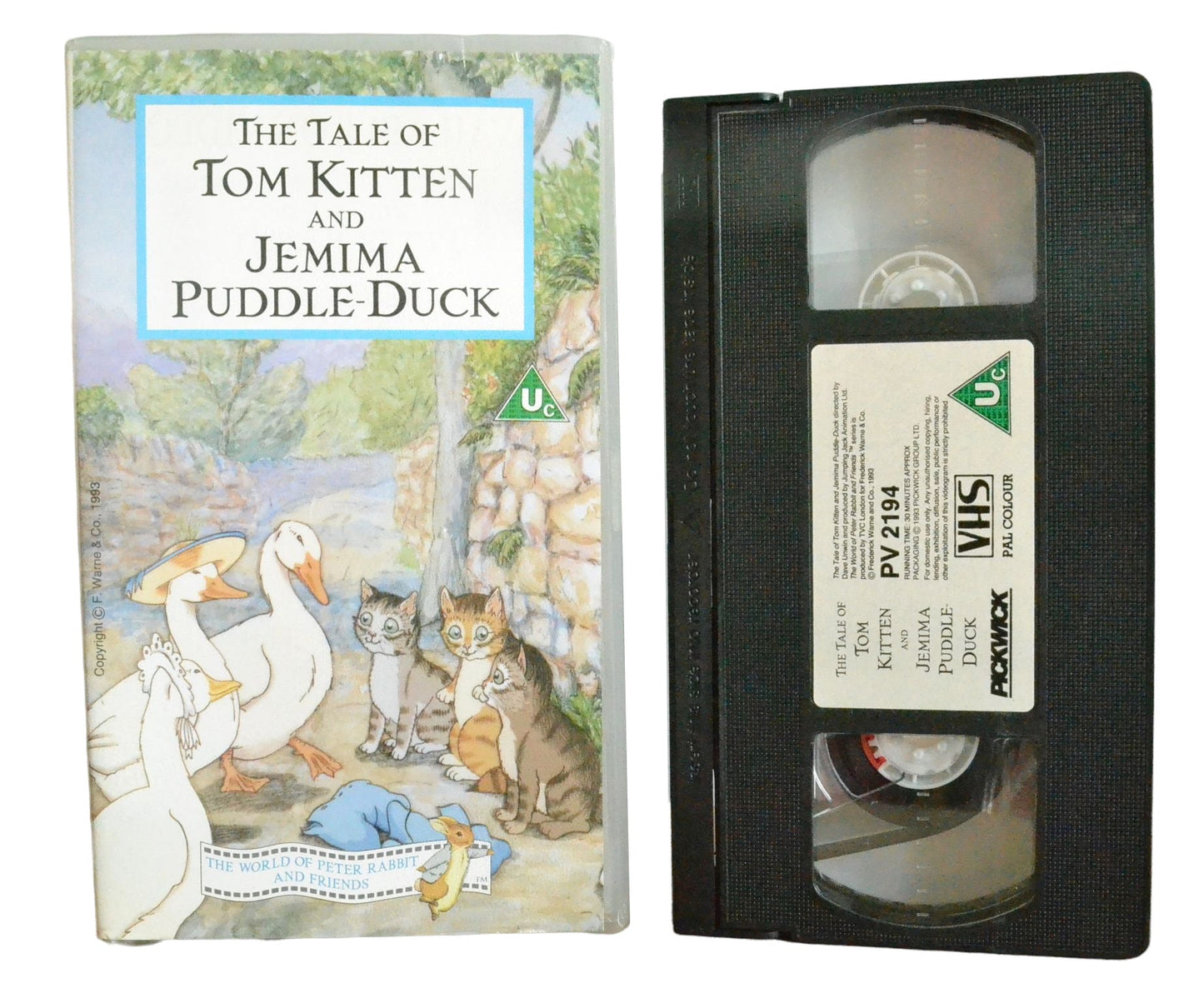 The Tale Of Tom Kitten And Jemima Puddle-Duck - Pickwick - Children's - Pal VHS-