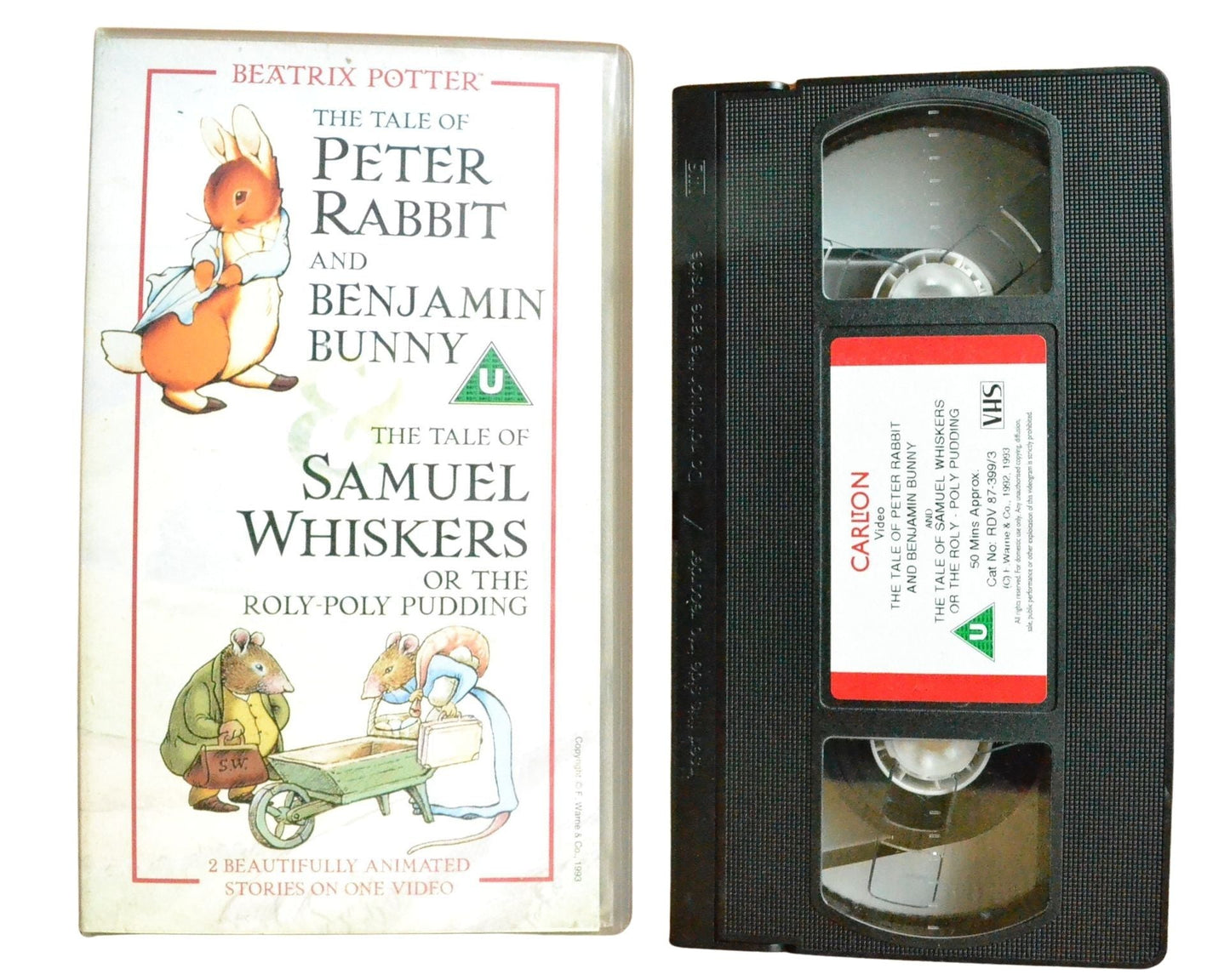 The Tale of Peter Rabbit and Benjamin Bunny and The Tale of Samuel Whiskers or the Roly-Poly Pudding - Children’s - Pal VHS-