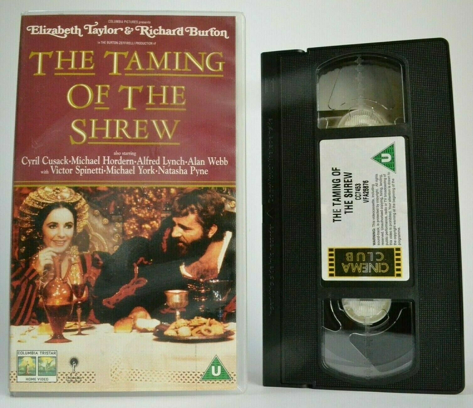 The Taming Of The Shrew; [William Shakespeare] Comedy - Elizabeth Taylor - VHS-