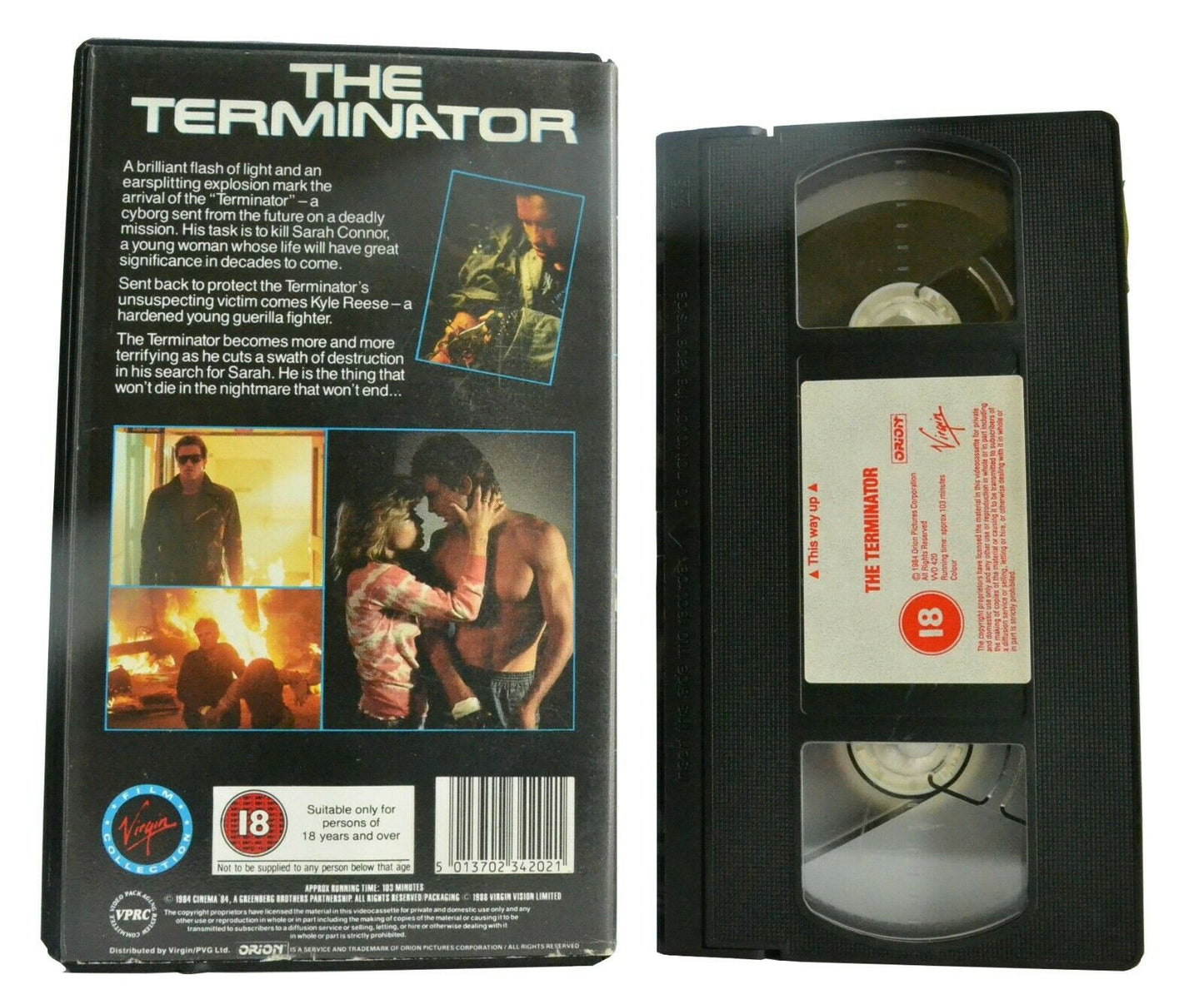 The Terminator: Iconic Sleeve - (1988) Virgin Release - Sci-Fi Action - Pal VHS-