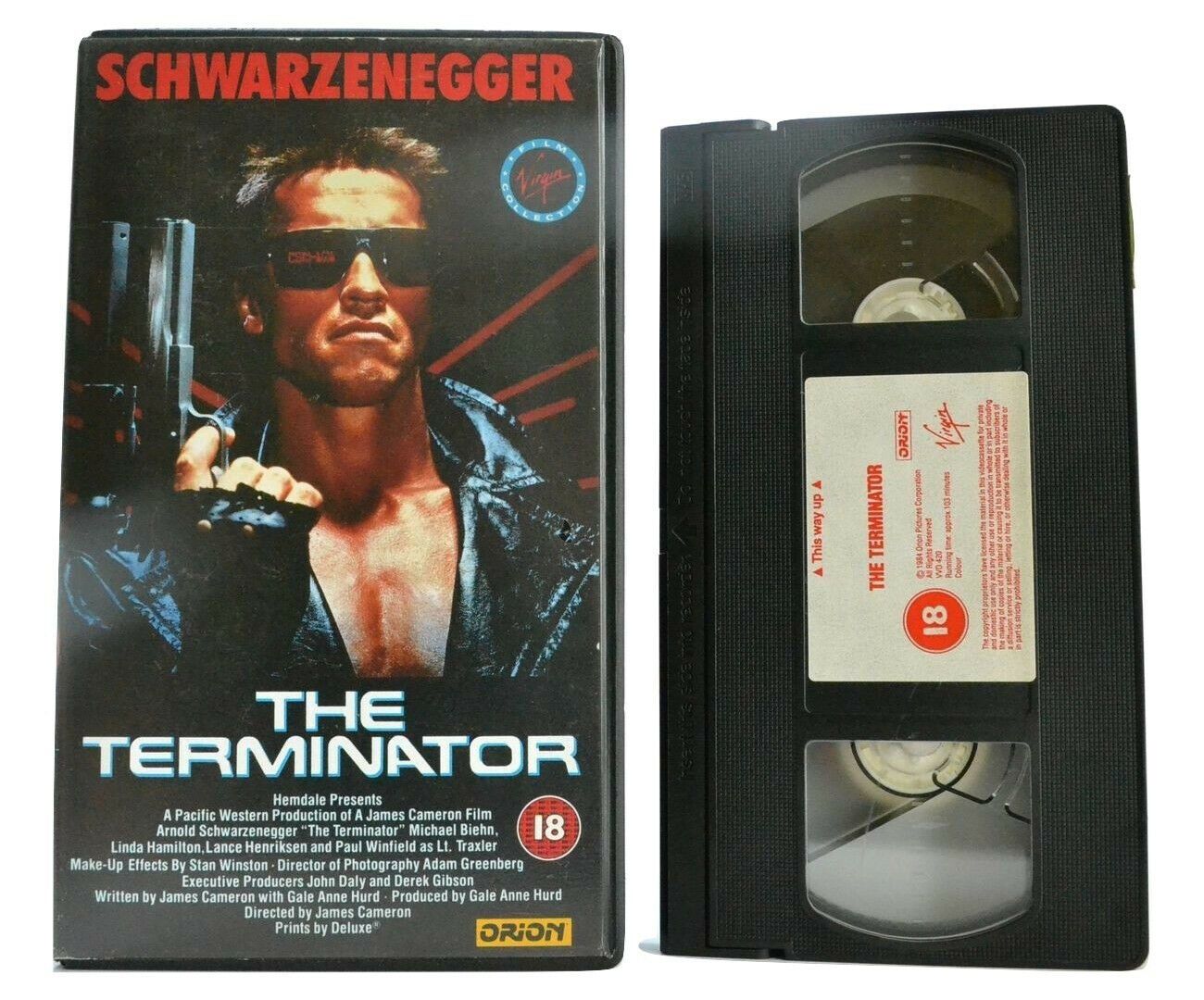 The Terminator: Iconic Sleeve - (1988) Virgin Release - Sci-Fi Action - Pal VHS-